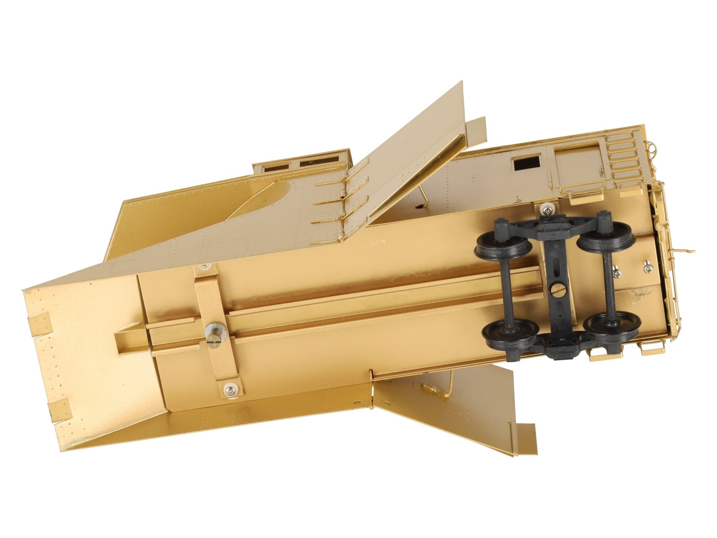 NJ Custom Brass RS-637-0 O BRASS G&A Steel Winged Snow Plow -2 Rail-Custom EX/Box