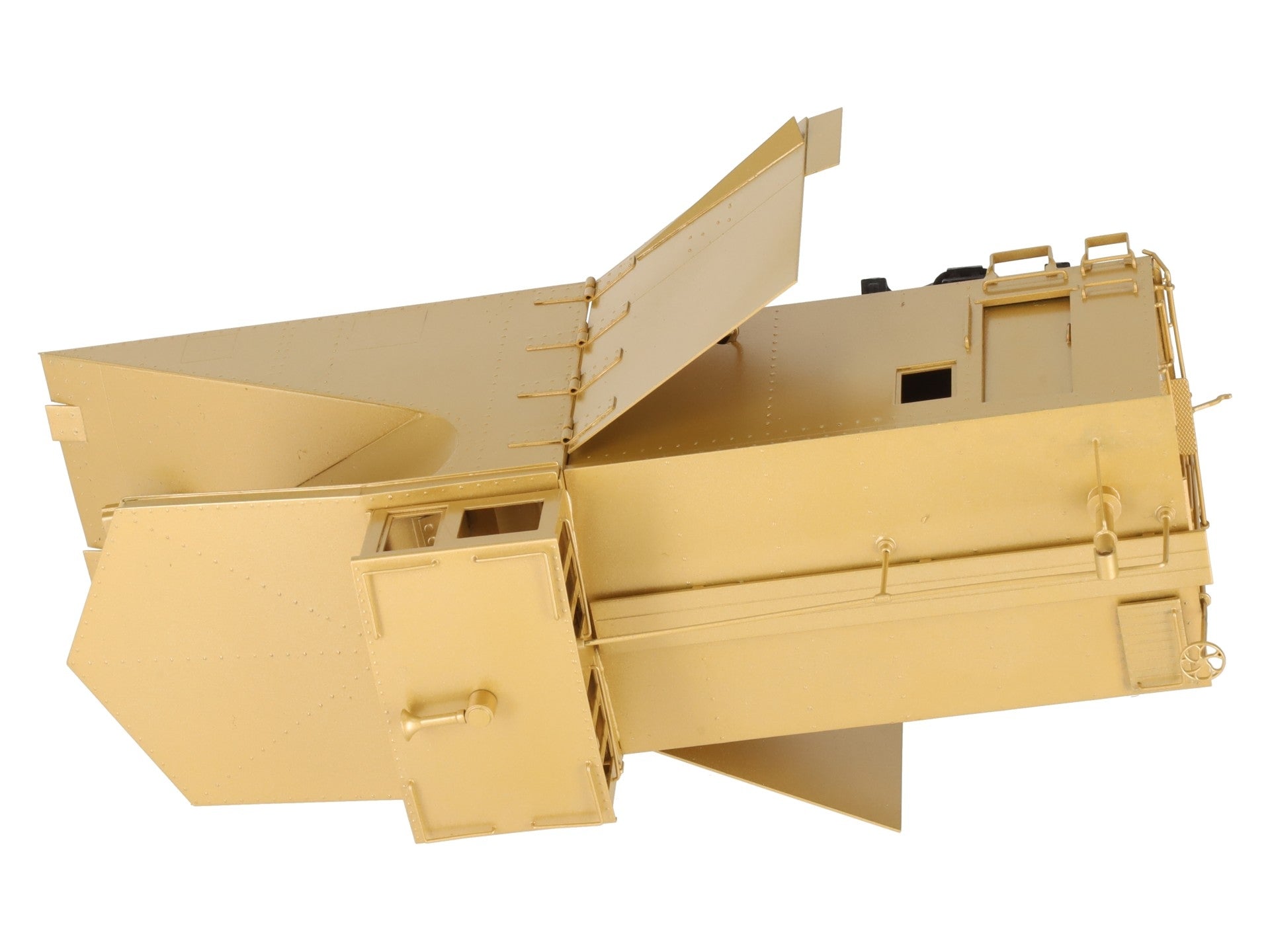NJ Custom Brass RS-637-0 O BRASS G&A Steel Winged Snow Plow -2 Rail-Custom EX/Box