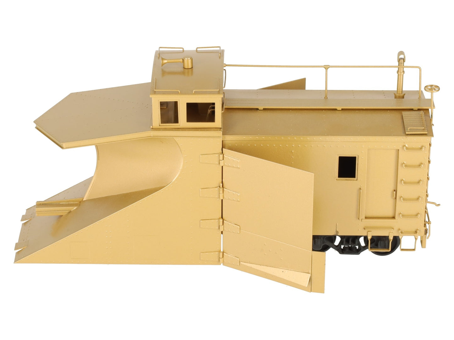 NJ Custom Brass RS-637-0 O BRASS G&A Steel Winged Snow Plow -2 Rail-Custom EX/Box