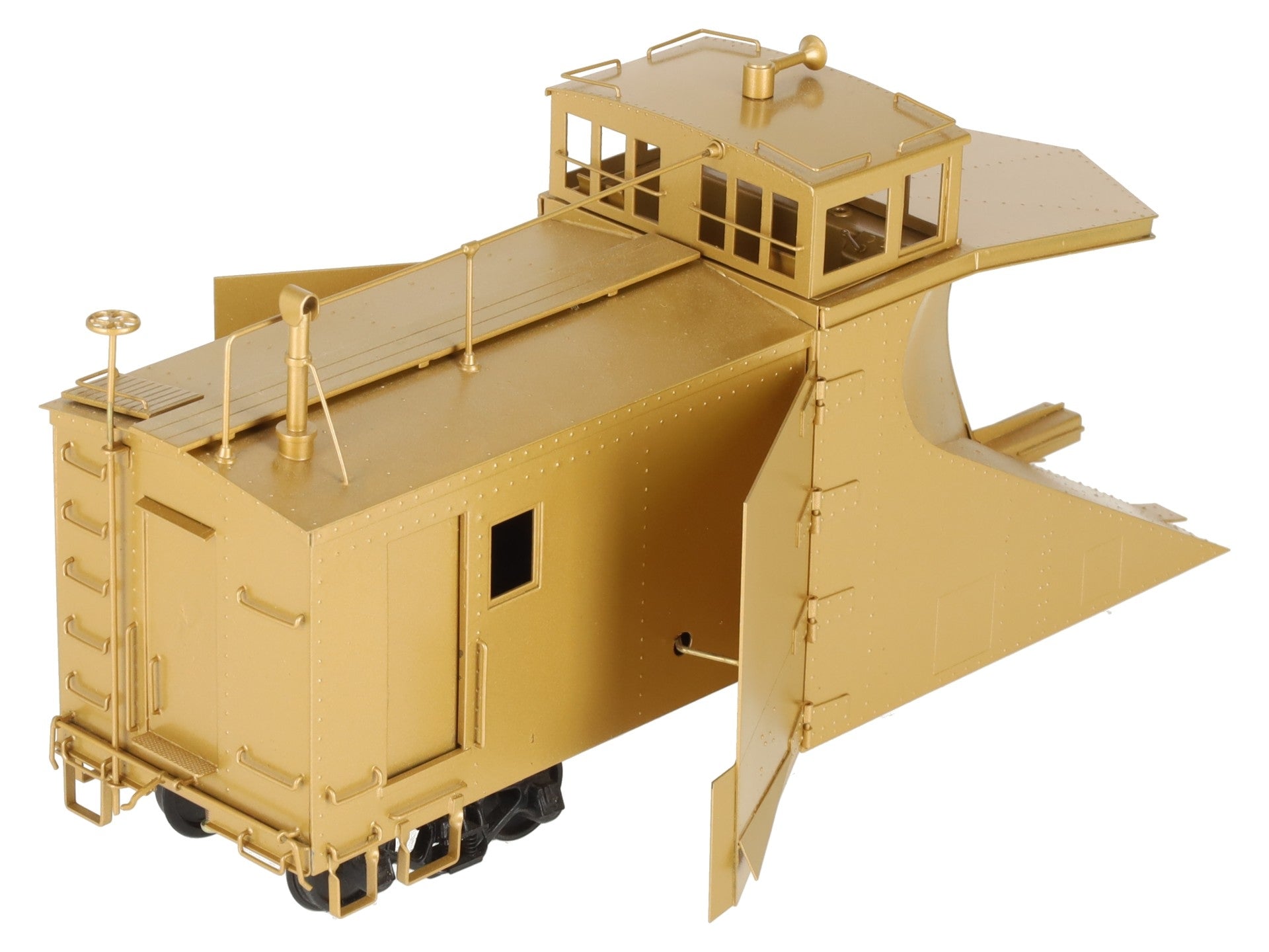 NJ Custom Brass RS-637-0 O BRASS G&A Steel Winged Snow Plow -2 Rail-Custom EX/Box