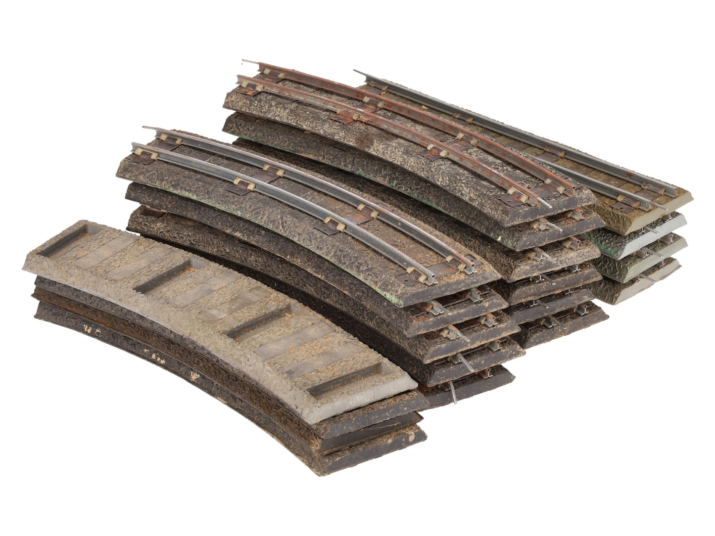 American Flyer Vintage S PW Straight & Curved Roadbed w/ Track # 726 & 727 [19]