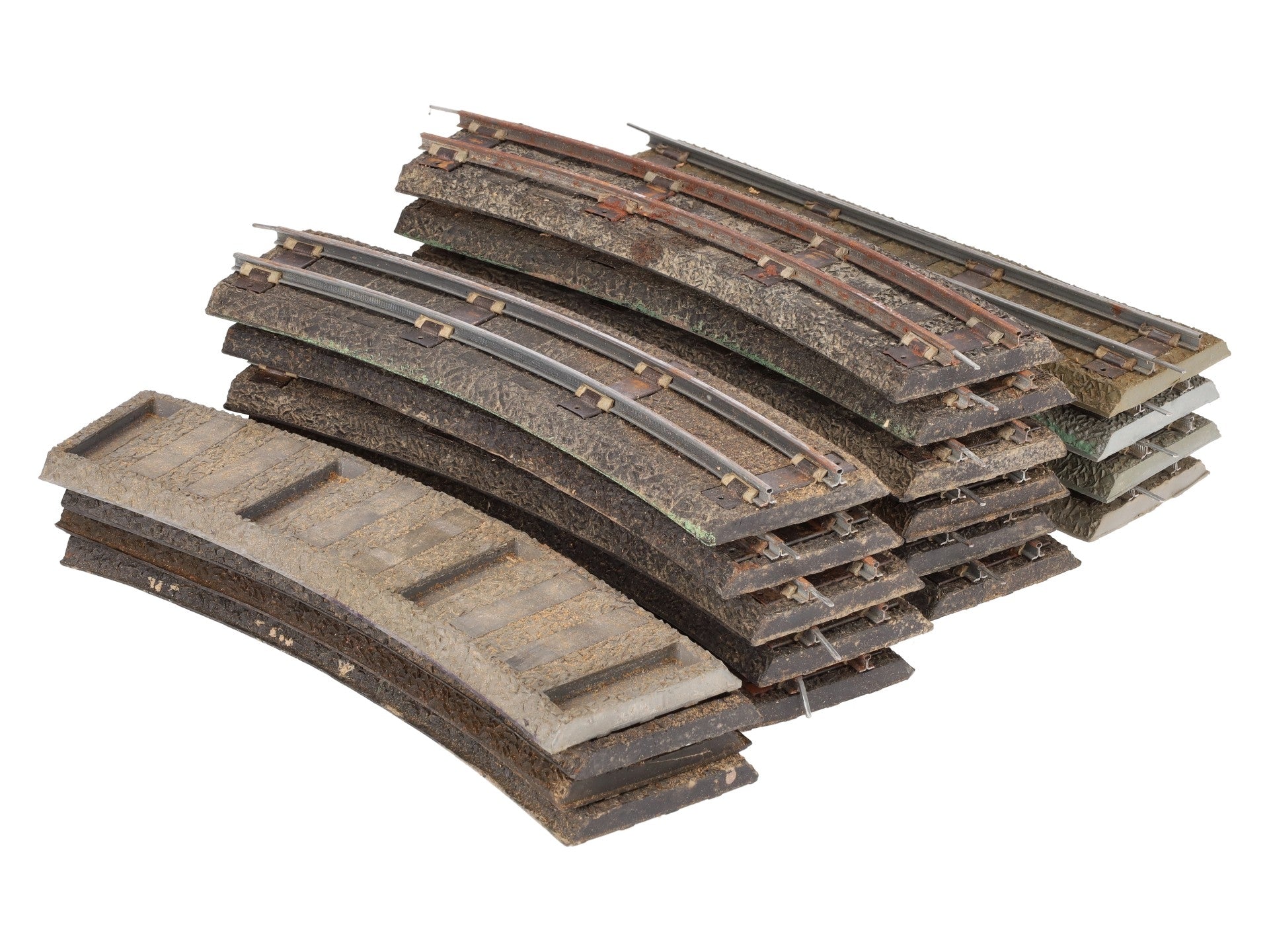 American Flyer Vintage S PW Straight & Curved Roadbed w/ Track # 726 & 727 [19]