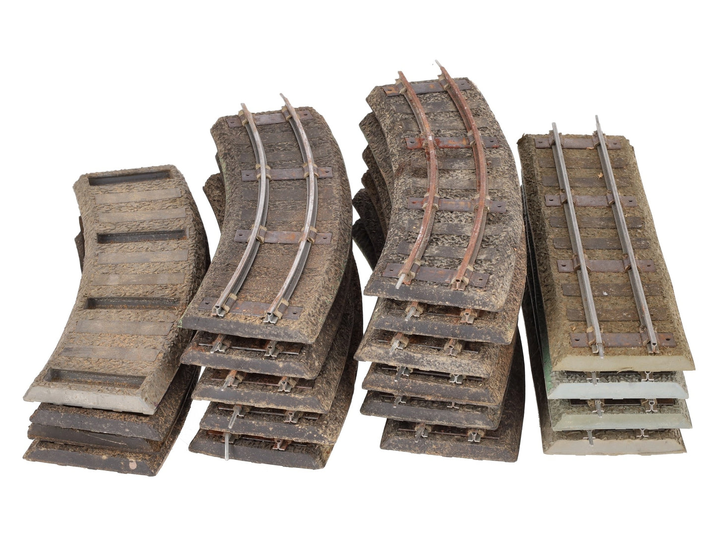 American Flyer Vintage S PW Straight & Curved Roadbed w/ Track # 726 & 727 [19]