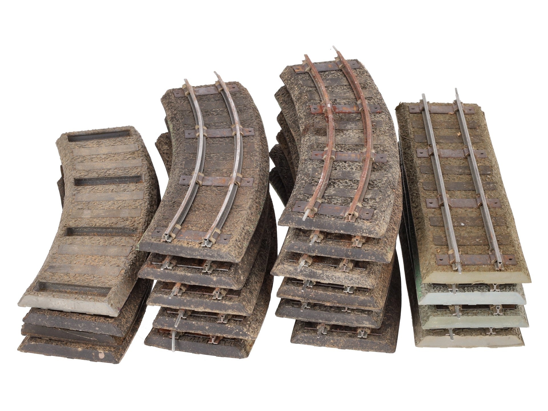 American Flyer Vintage S PW Straight & Curved Roadbed w/ Track # 726 & 727 [19]