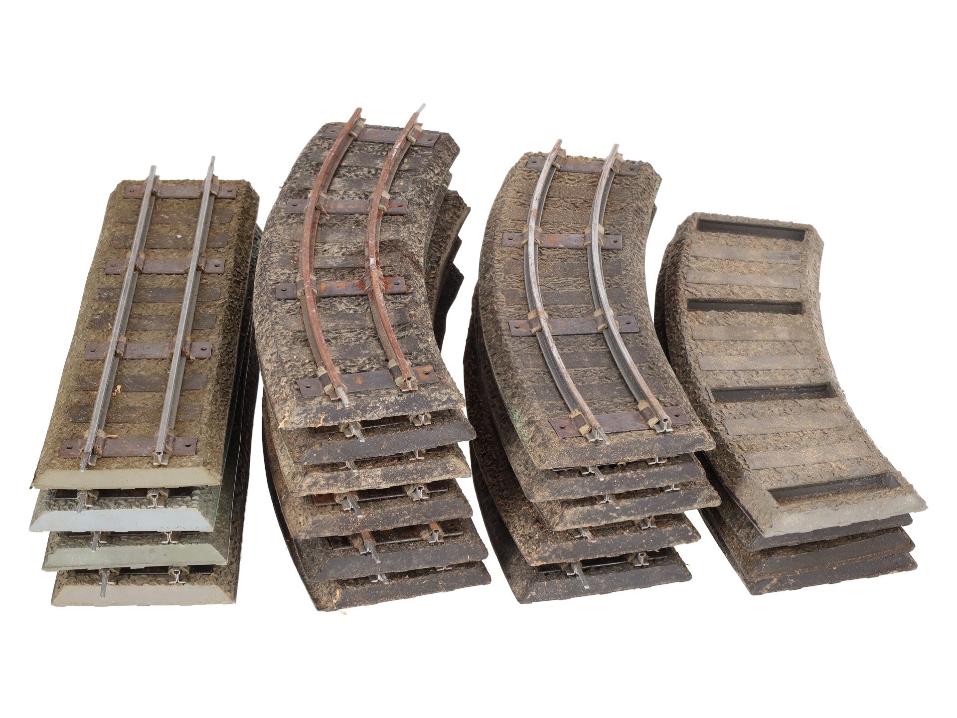 American Flyer Vintage S PW Straight & Curved Roadbed w/ Track # 726 & 727 [19]