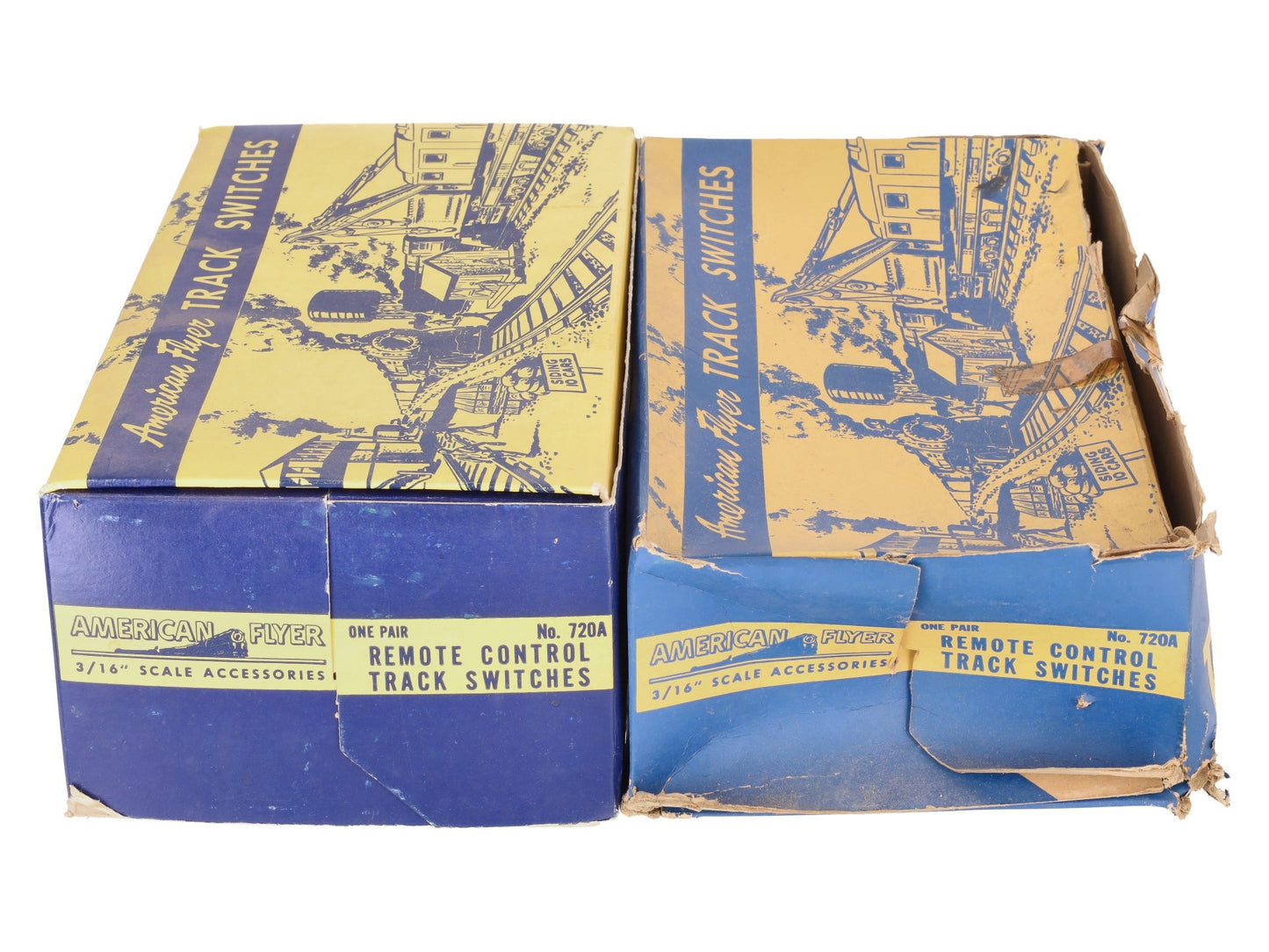 American Flyer Vintage S Postwar Left & Right Track Switches # 720A & 720A [2] VG