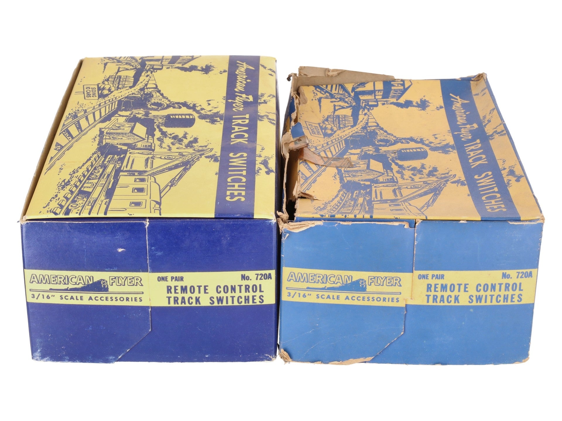 American Flyer Vintage S Postwar Left & Right Track Switches # 720A & 720A [2] VG