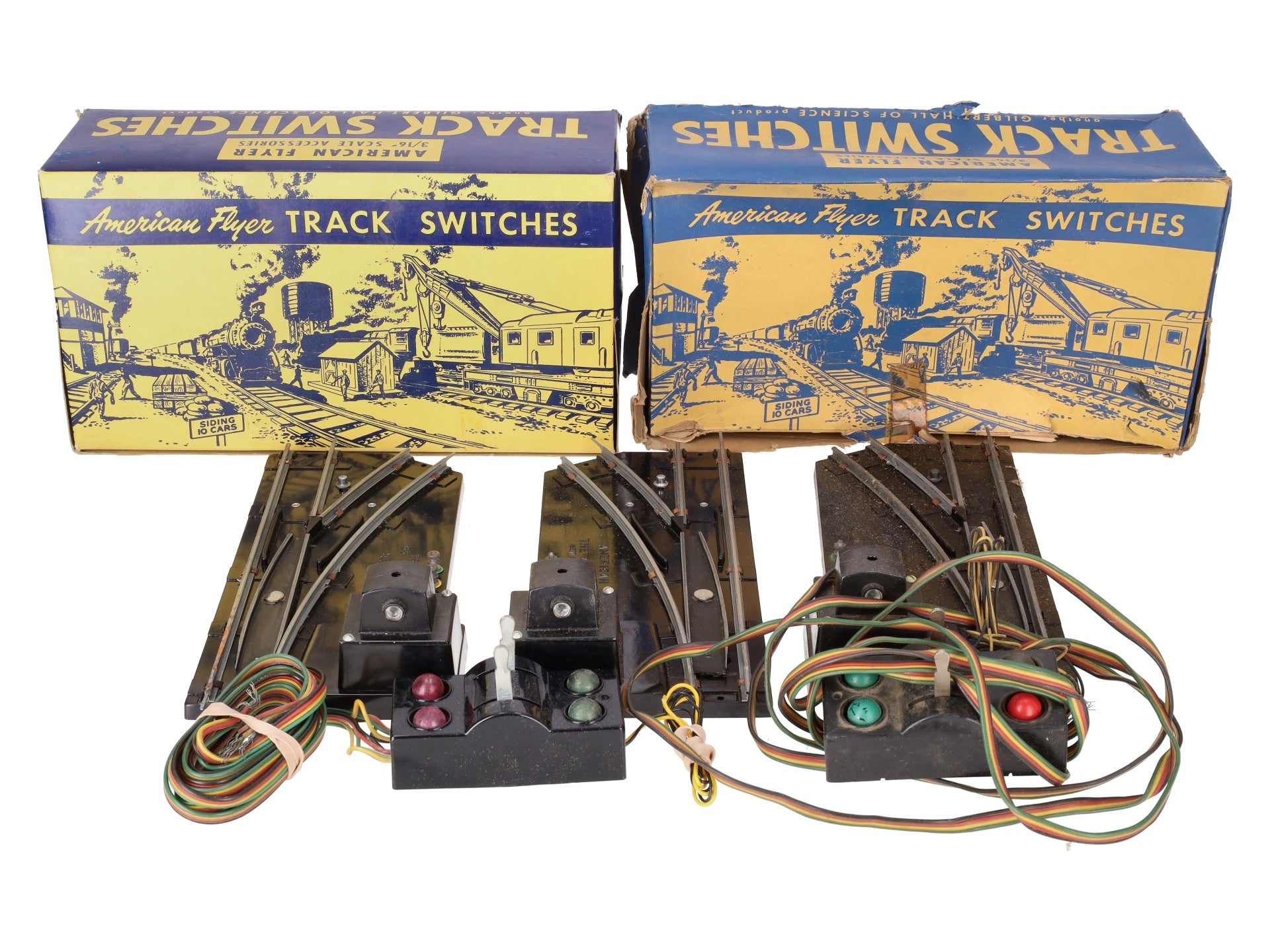 American Flyer Vintage S Postwar Left & Right Track Switches # 720A & 720A [2] VG