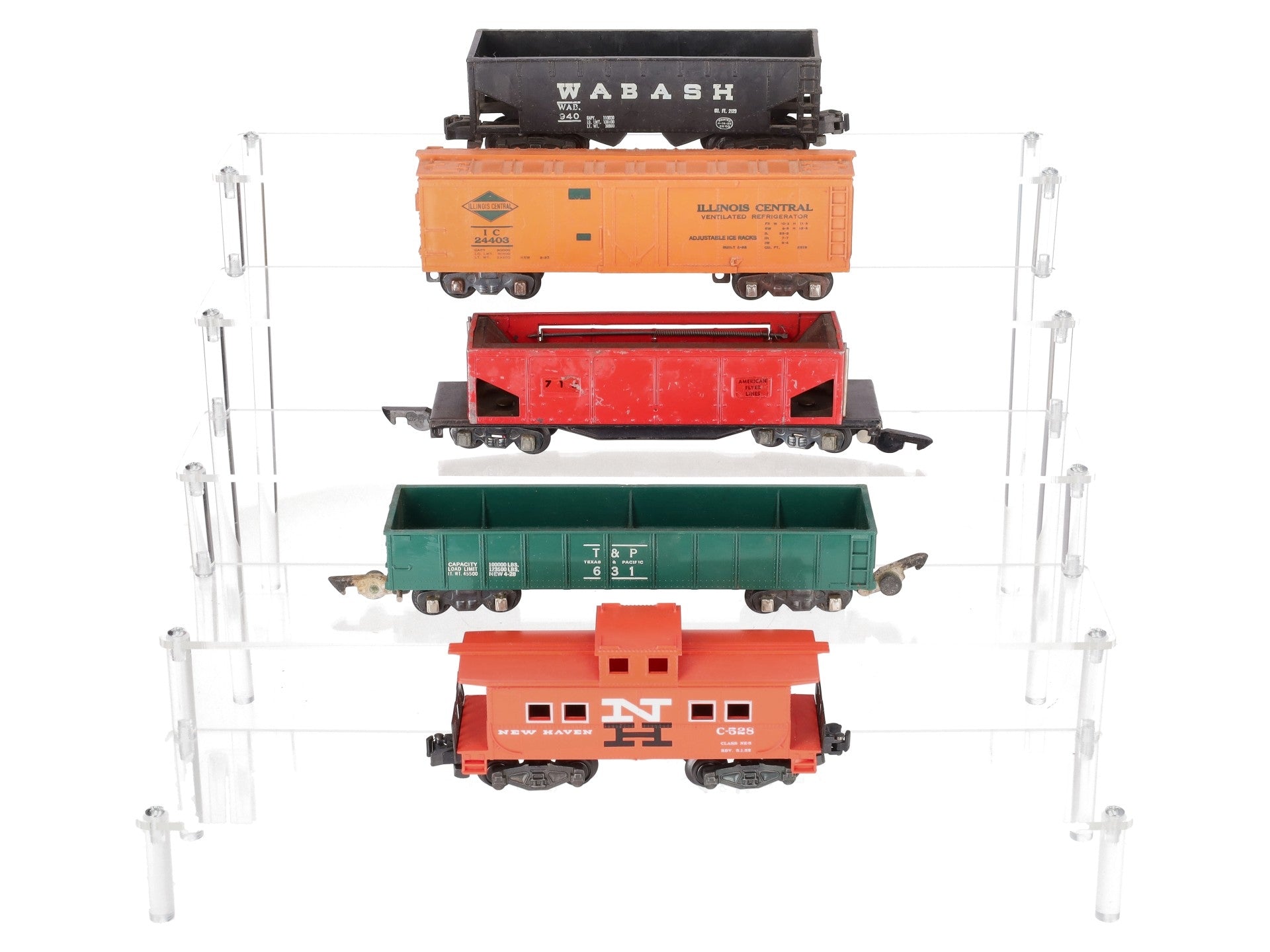 American Flyer Vintage S Postwar Freight Cars # 24403, 631, 716, 940 & C-528 [5] VG