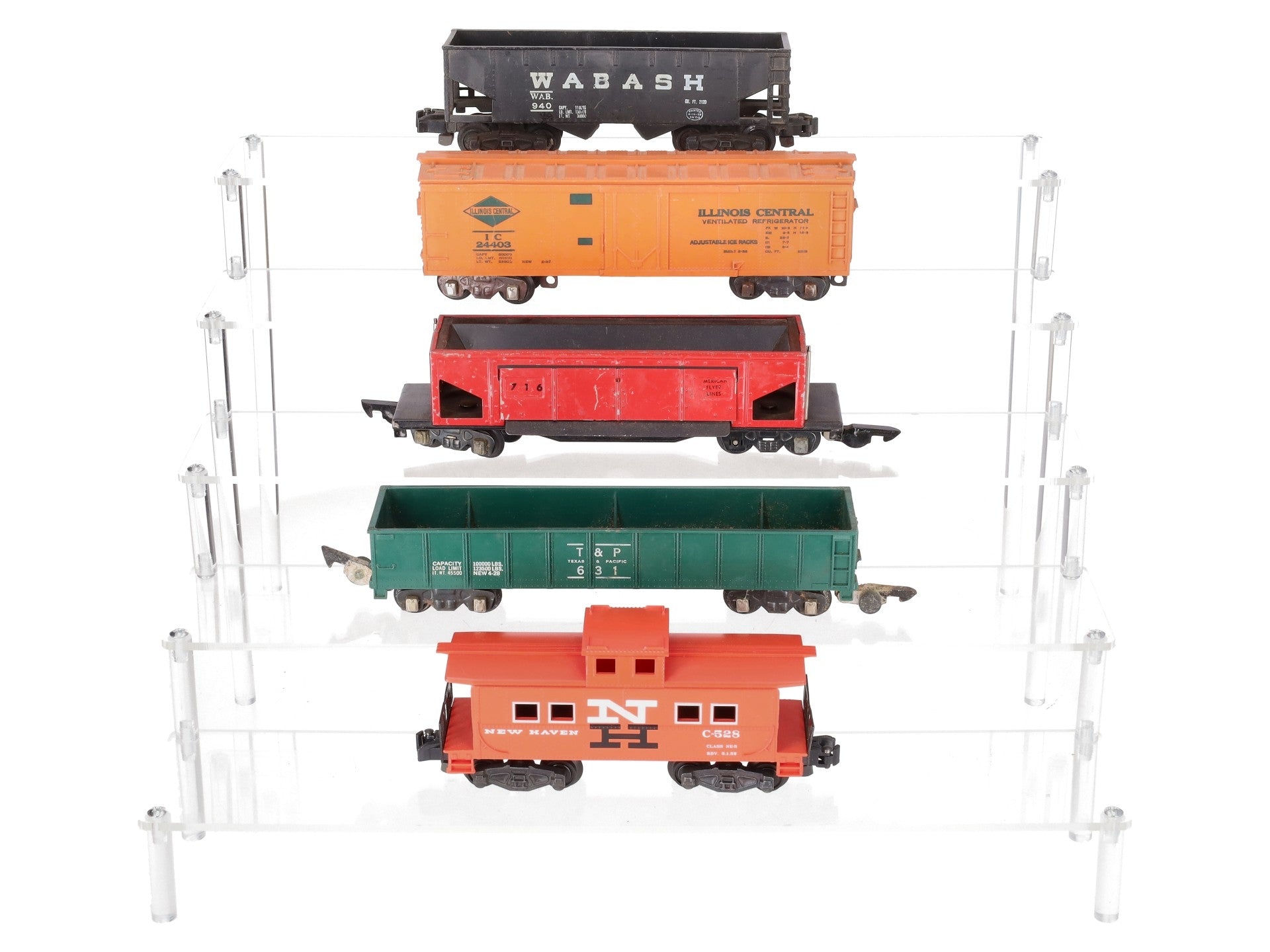 American Flyer Vintage S Postwar Freight Cars # 24403, 631, 716, 940 & C-528 [5] VG