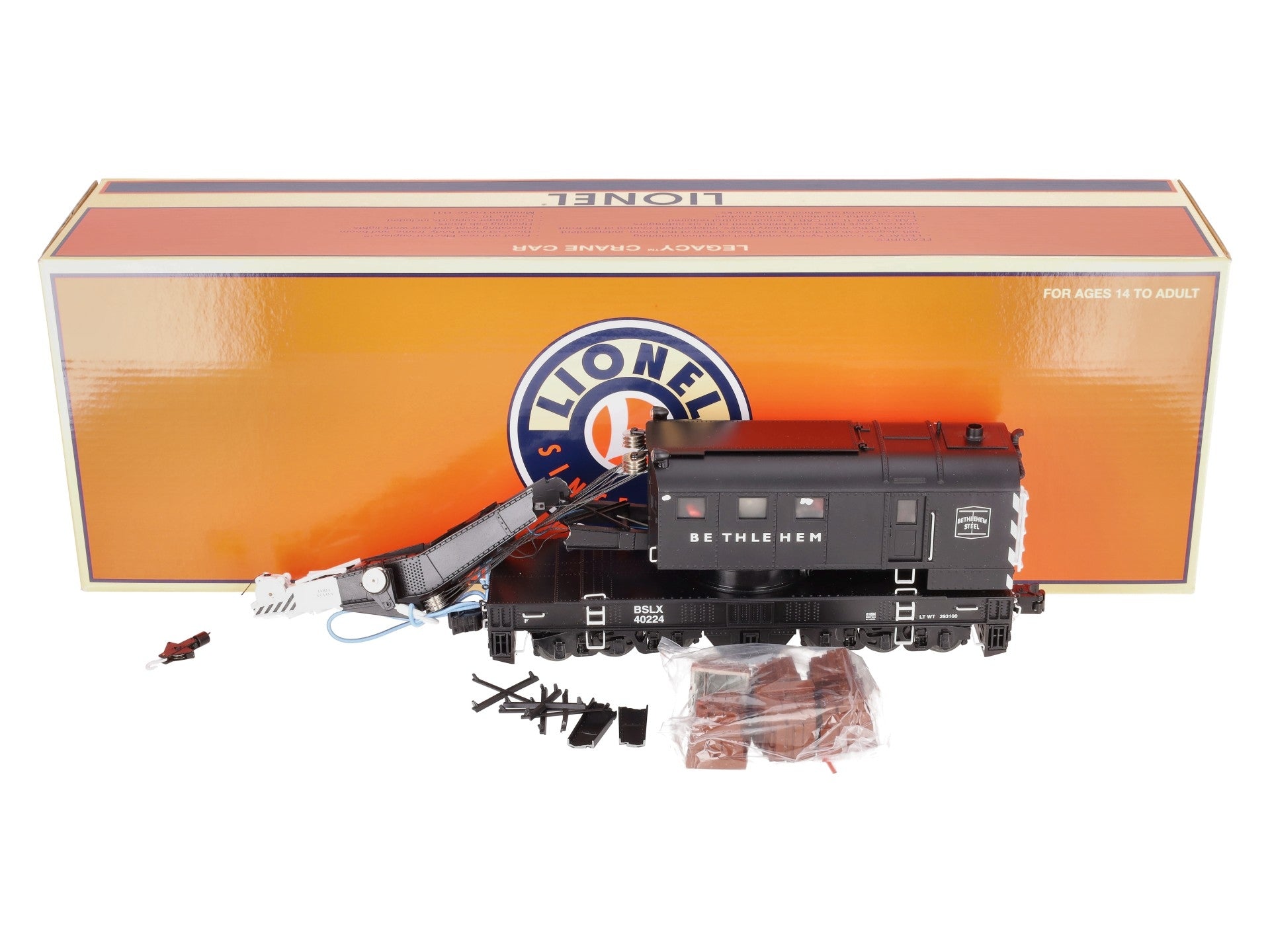 Lionel 6-81884 O LEGACY Bethlehem Steel Command Control Scale Crane Car EX/Box