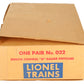 Lionel O22 Vintage O Left-Hand & Right-Hand Electric Remote Switches (Pair of 2) VG