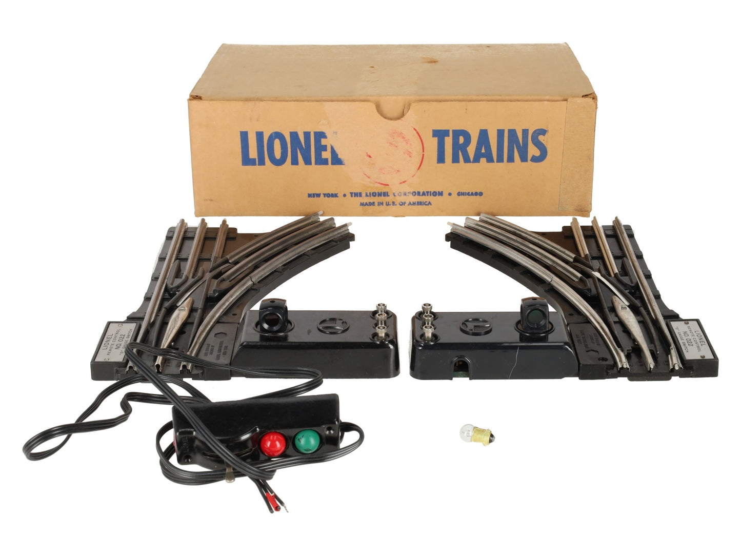 Lionel O22 Vintage O Left-Hand & Right-Hand Electric Remote Switches (Pair of 2) VG