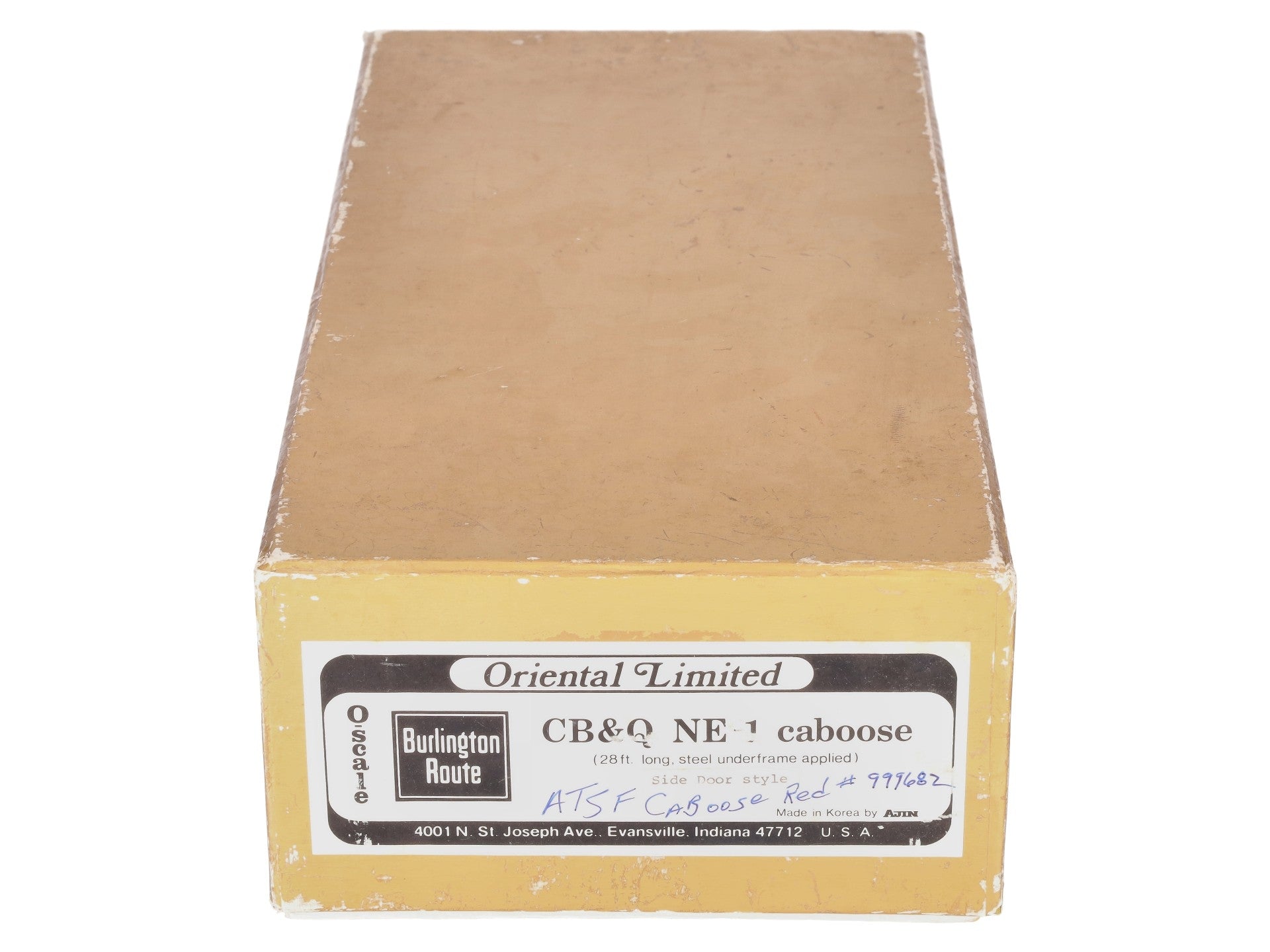 Oriental Limited O Scale Brass ATSF NE-1 Caboose #999682 (2-Rail) - Painted/Box