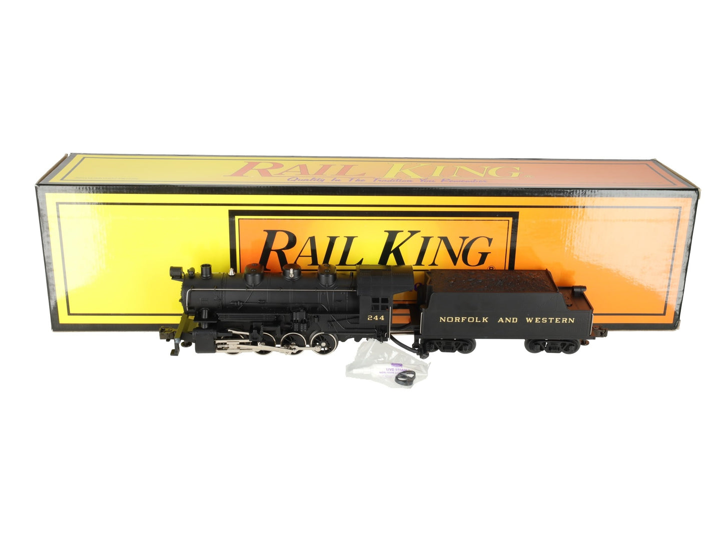 MTH 30-1111L O Scale Norfolk and Western Switch Engine #244 w/PS1 EX/Box