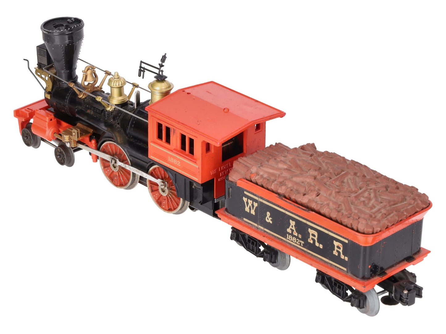 Lionel 1882 Vintage O 4-4-0 Halloween General Steam Locomotive & Tender VG