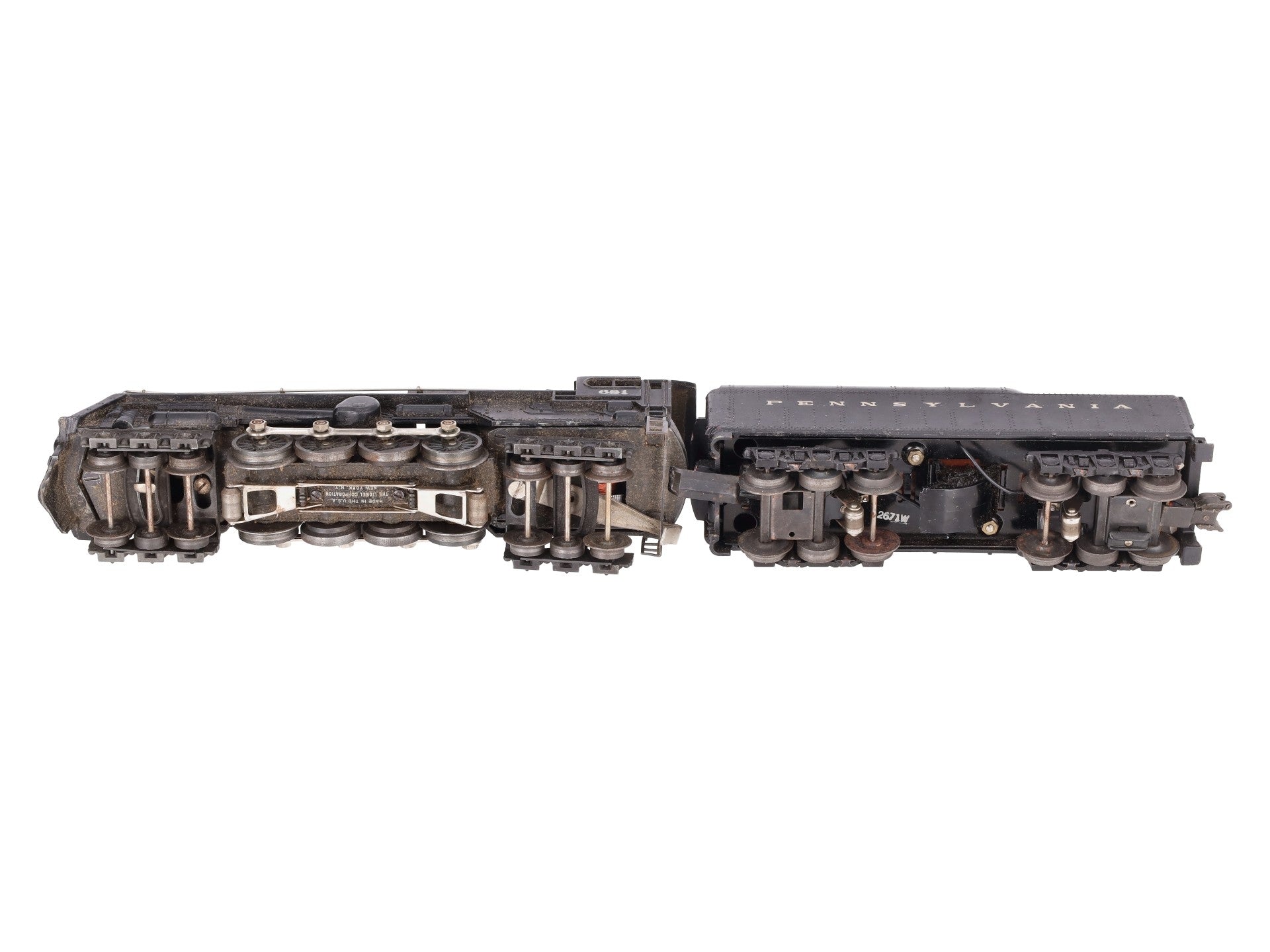 Lionel 681 Vintage O 6-8-6 Die-Cast S2 Steam Turbine Loco w/2671W Tender VG/Box