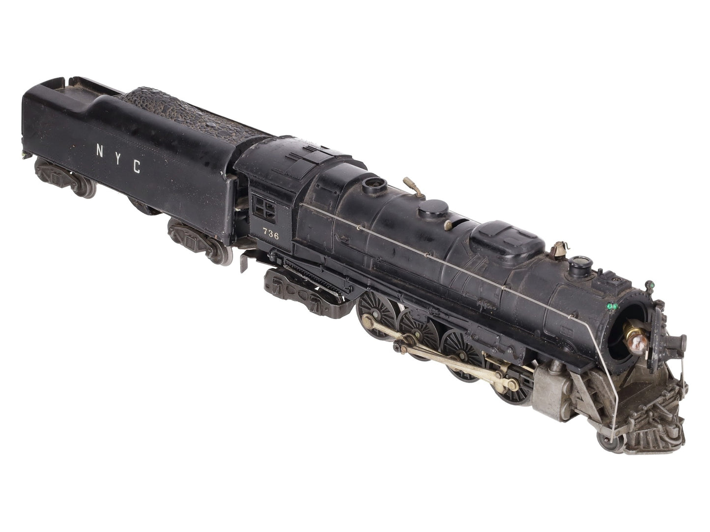 Lionel 736 Vintage O 2-8-4 Lionel Lines Steam Locomotive w/2046W Custom Tender VG