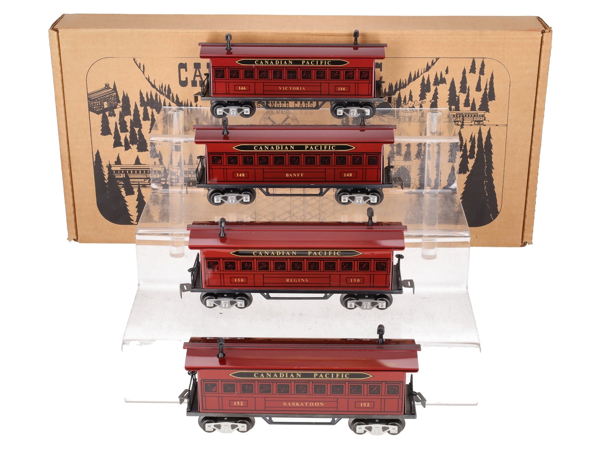 Marx 5192 Canadian Pacific Old Time Passenger Cars (Set of 4) EX/Box