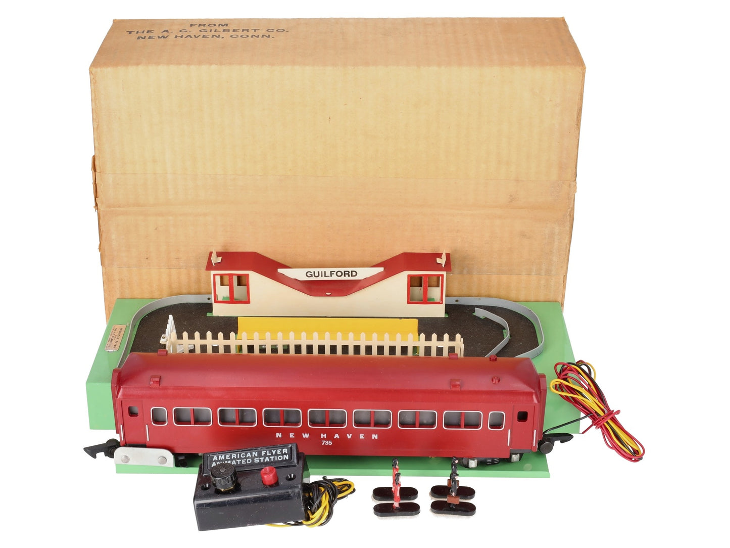 American Flyer 766 Vintage S Animated Station EX/Box