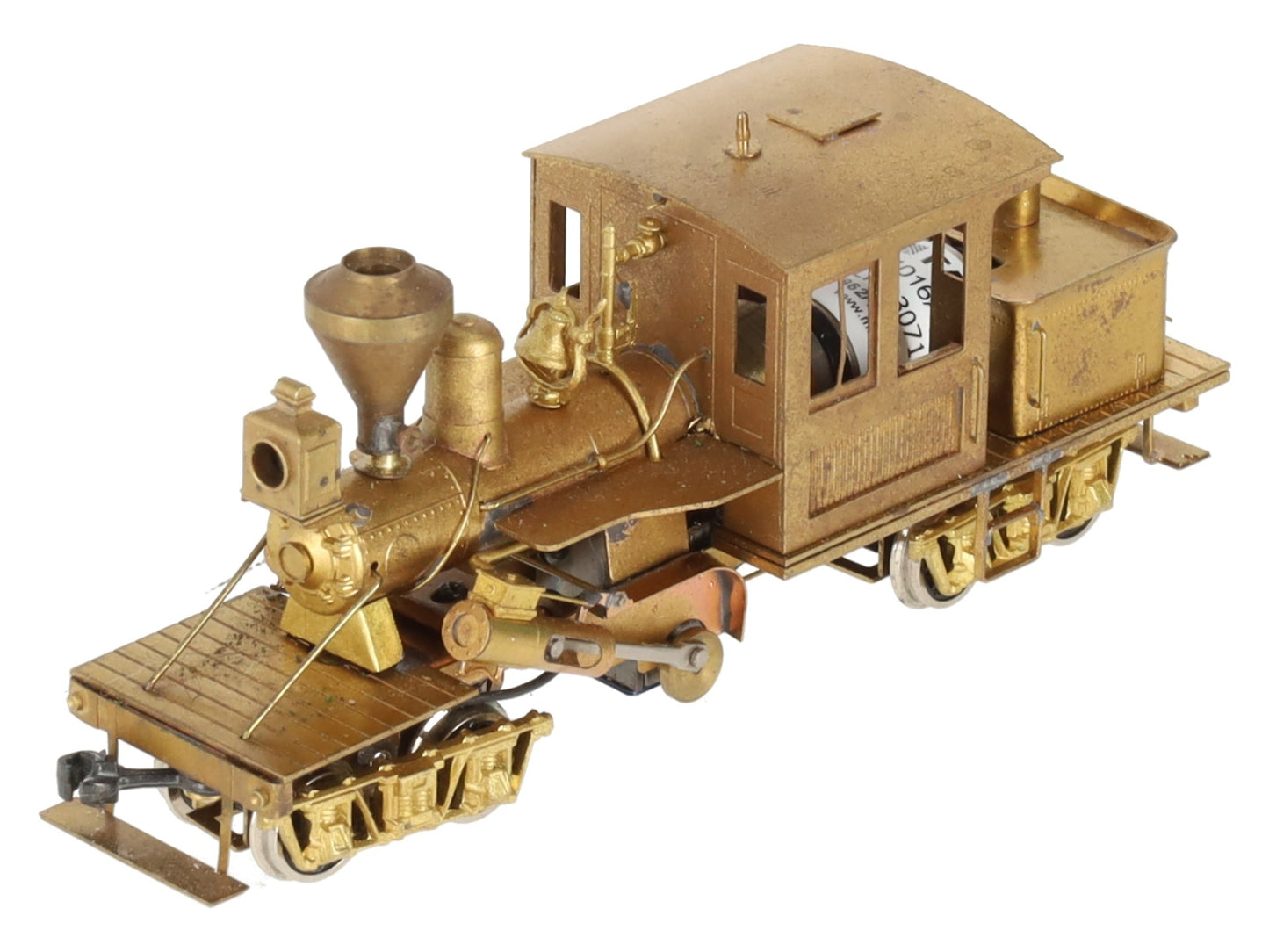 Flying Zoo HOn3 BRASS 18 Ton Climax Steam Locomotive - Unpainted EX/Box