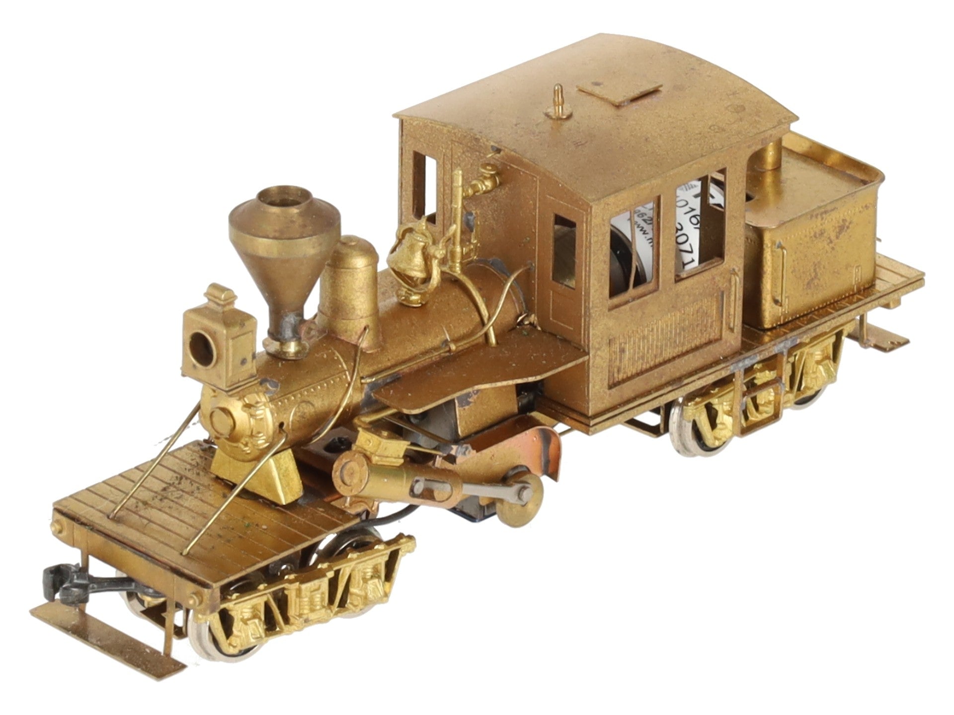 Flying Zoo HOn3 BRASS 18 Ton Climax Steam Locomotive - Unpainted EX/Box