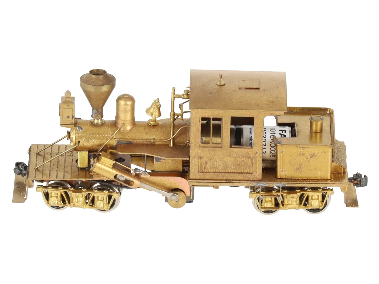 Flying Zoo HOn3 BRASS 18 Ton Climax Steam Locomotive - Unpainted EX/Box