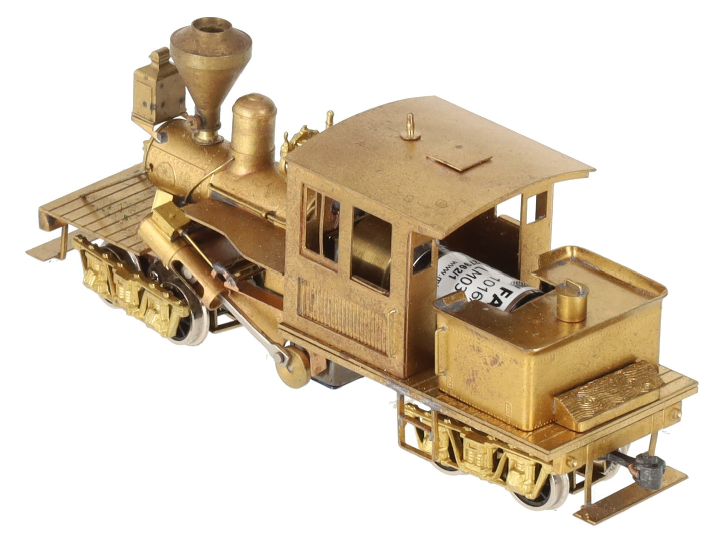Flying Zoo HOn3 BRASS 18 Ton Climax Steam Locomotive - Unpainted EX/Box