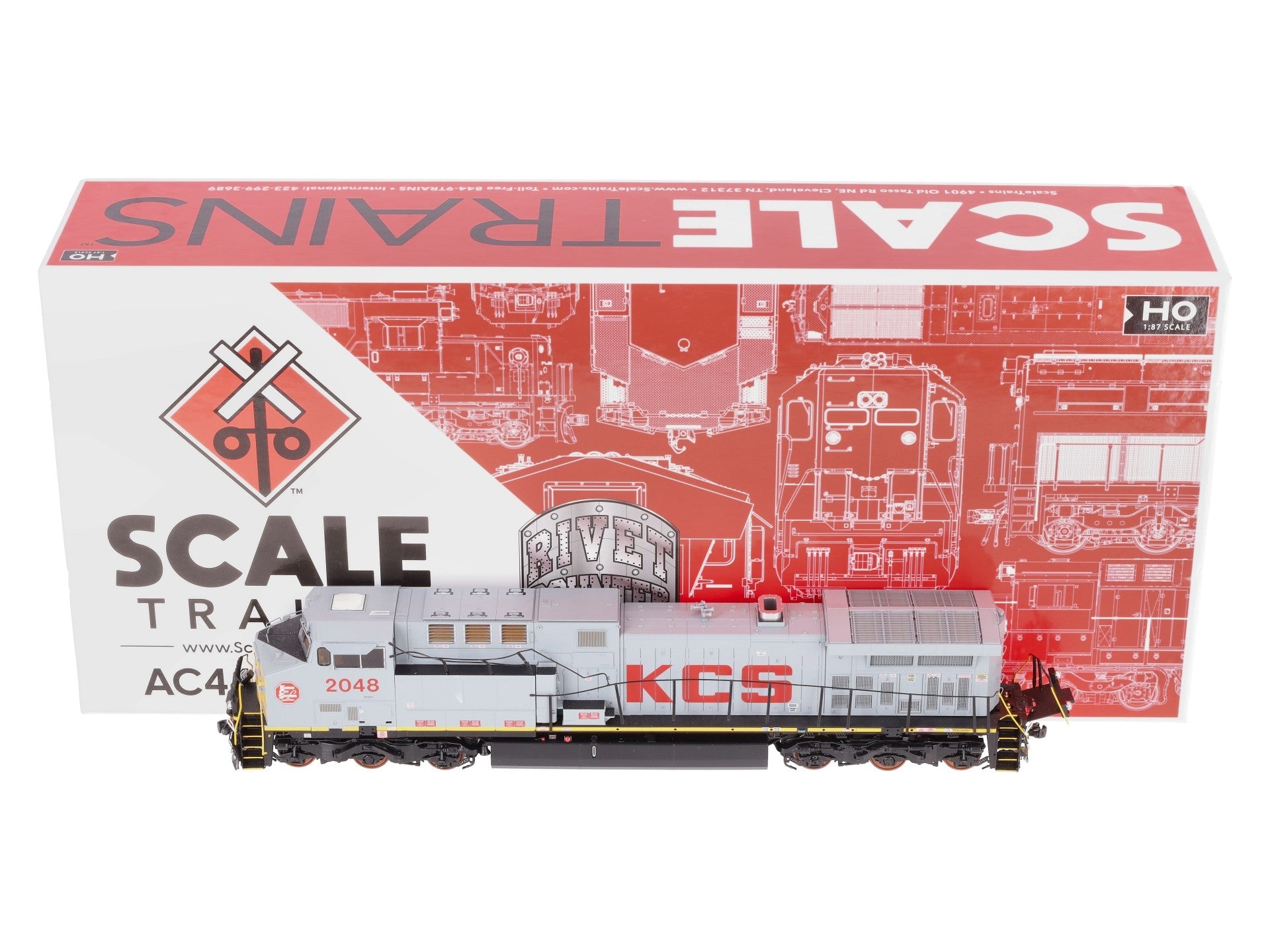 Scale Trains SXT39654 HO Kansas City Southern Diesel Locomotive #2048 - DCC VG/Box