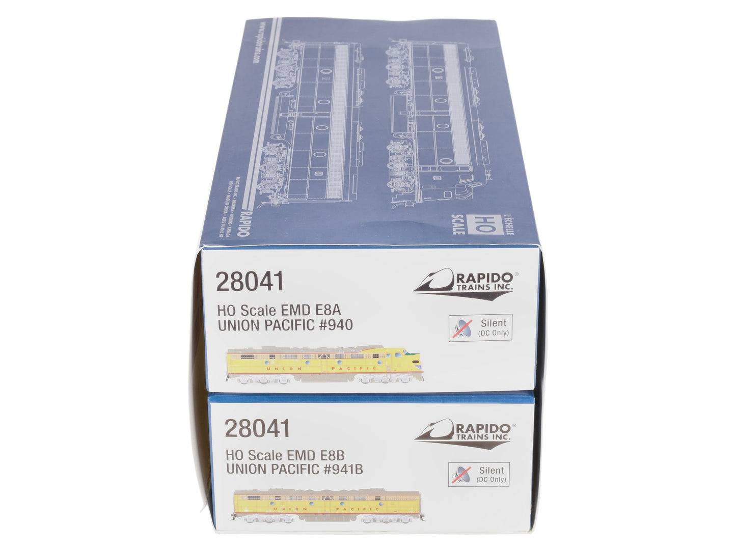 Rapido Trains 28041 HO UP EMD E8A/B Diesel Locomotive Standard DC #940/941B EX/Box