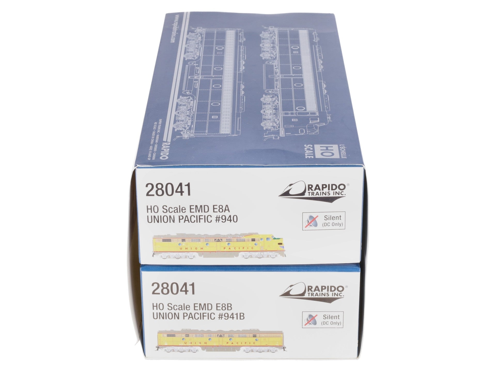 Rapido Trains 28041 HO UP EMD E8A/B Diesel Locomotive Standard DC #940/941B EX/Box