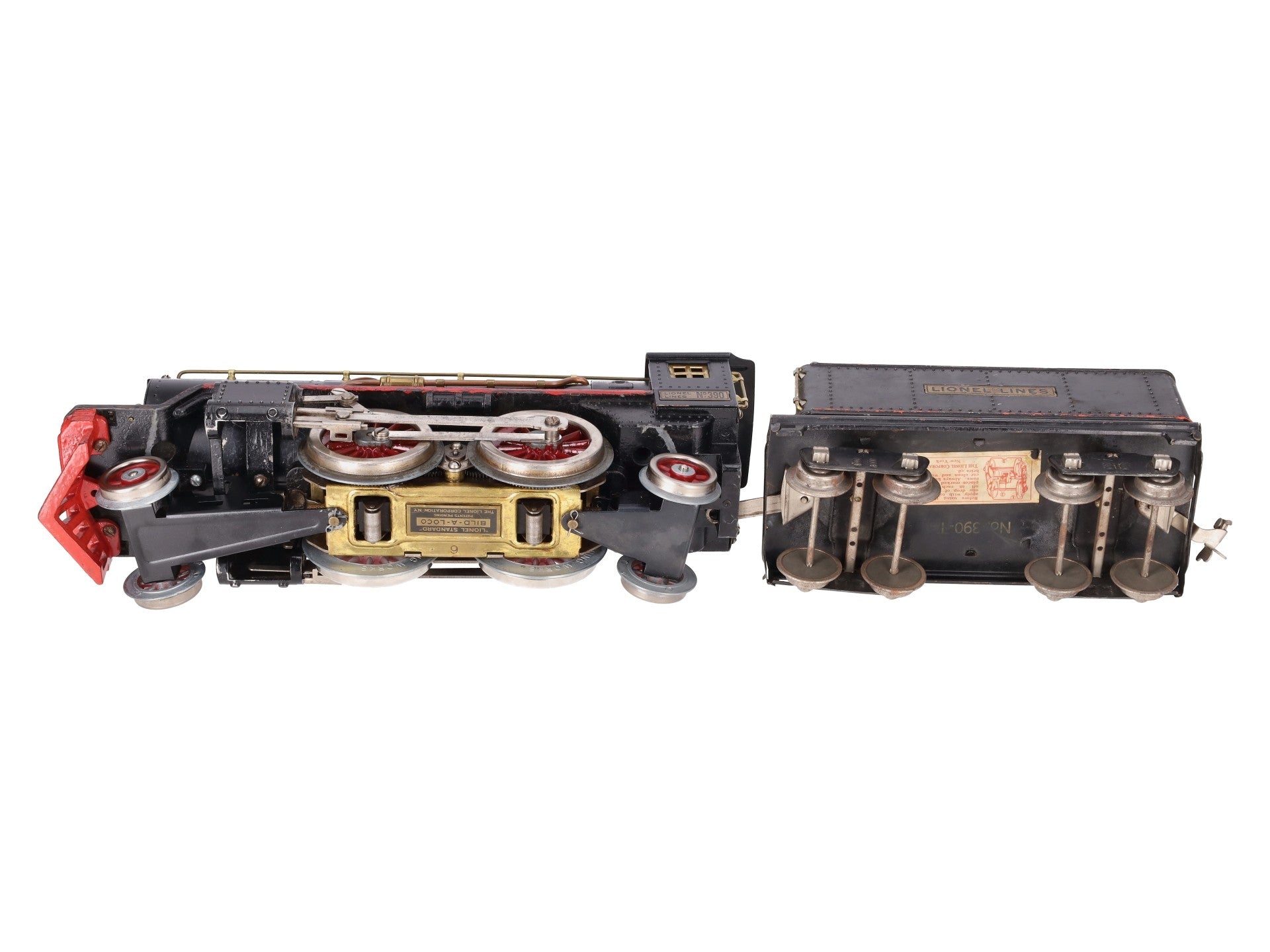 Lionel 390 Vintage Standard Gauge 2-4-2 Steam Locomotive with Tender VG