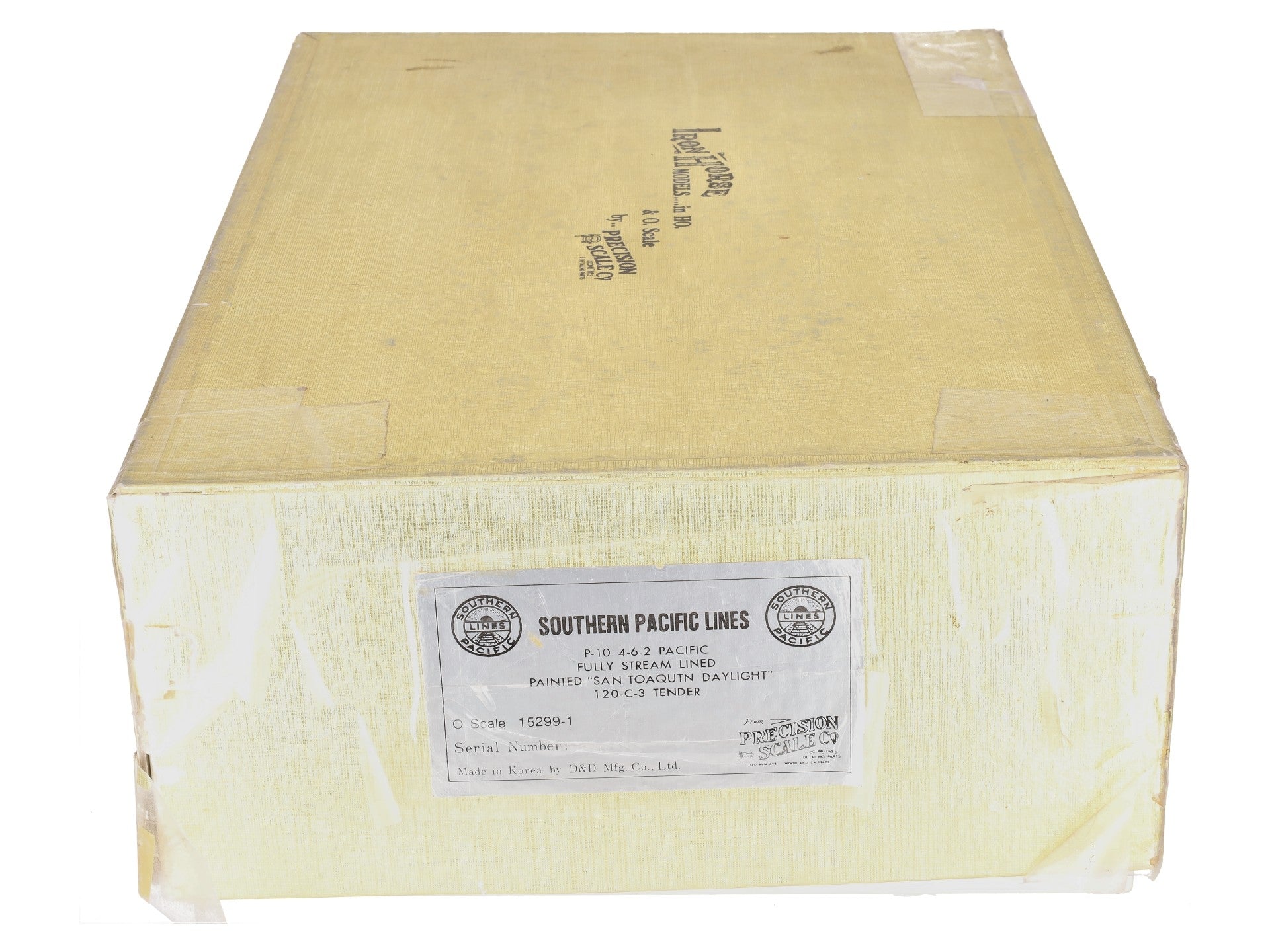 Precision Scale Company 15299-1 O BRASS SP 4-6-2 Pacific Steam Loco/Tnd (2-Rail) EX/Box