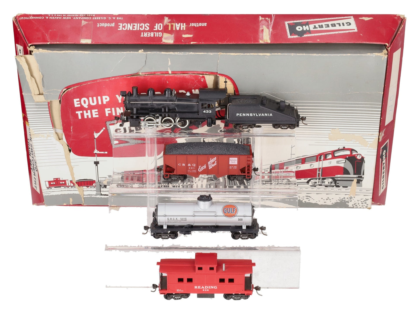 Gilbert 433 HO Vintage 0-6-0 Steam Locomotive & Tender #433 VG/Box