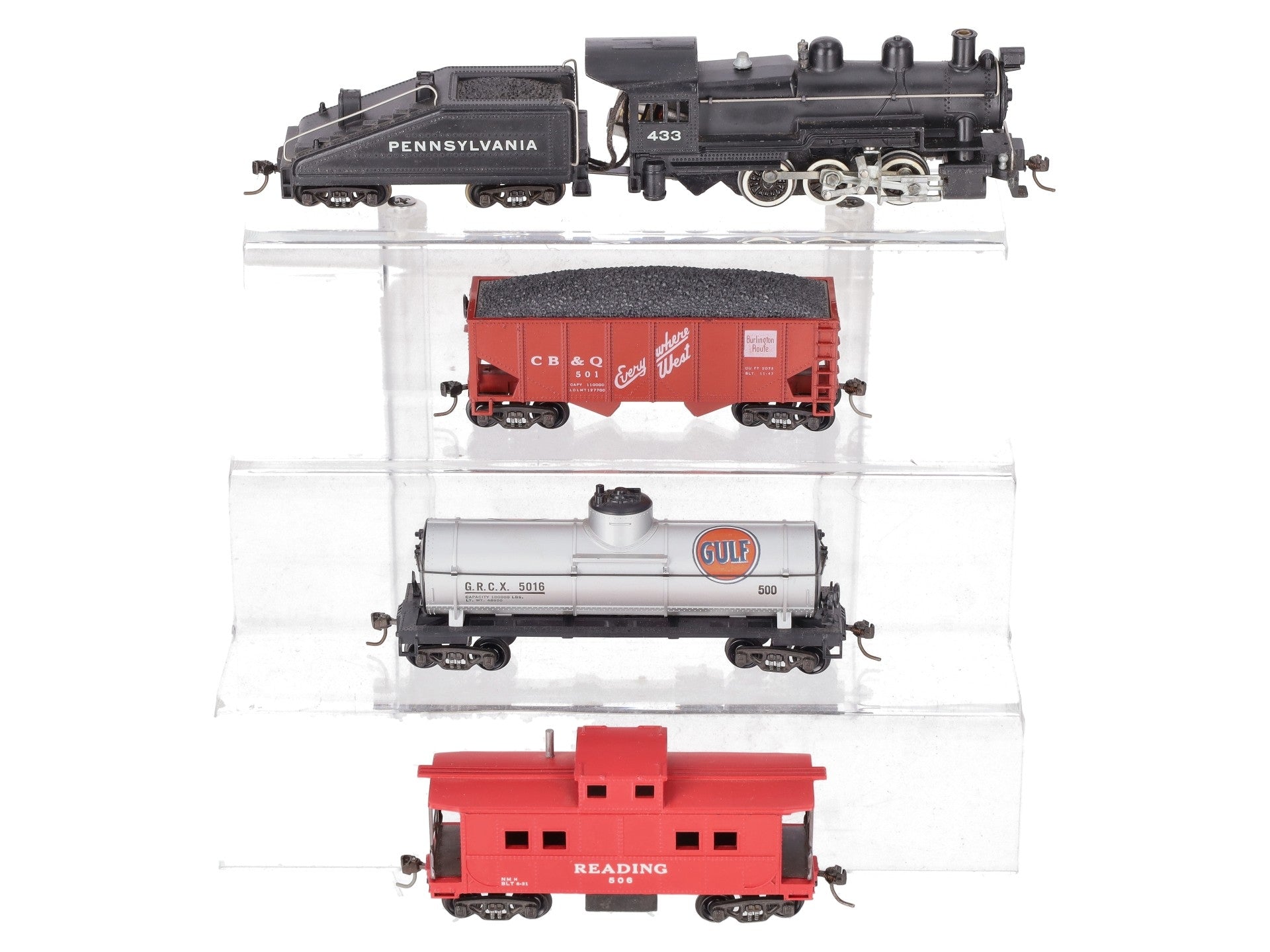 Gilbert 433 HO Vintage 0-6-0 Steam Locomotive & Tender #433 VG/Box