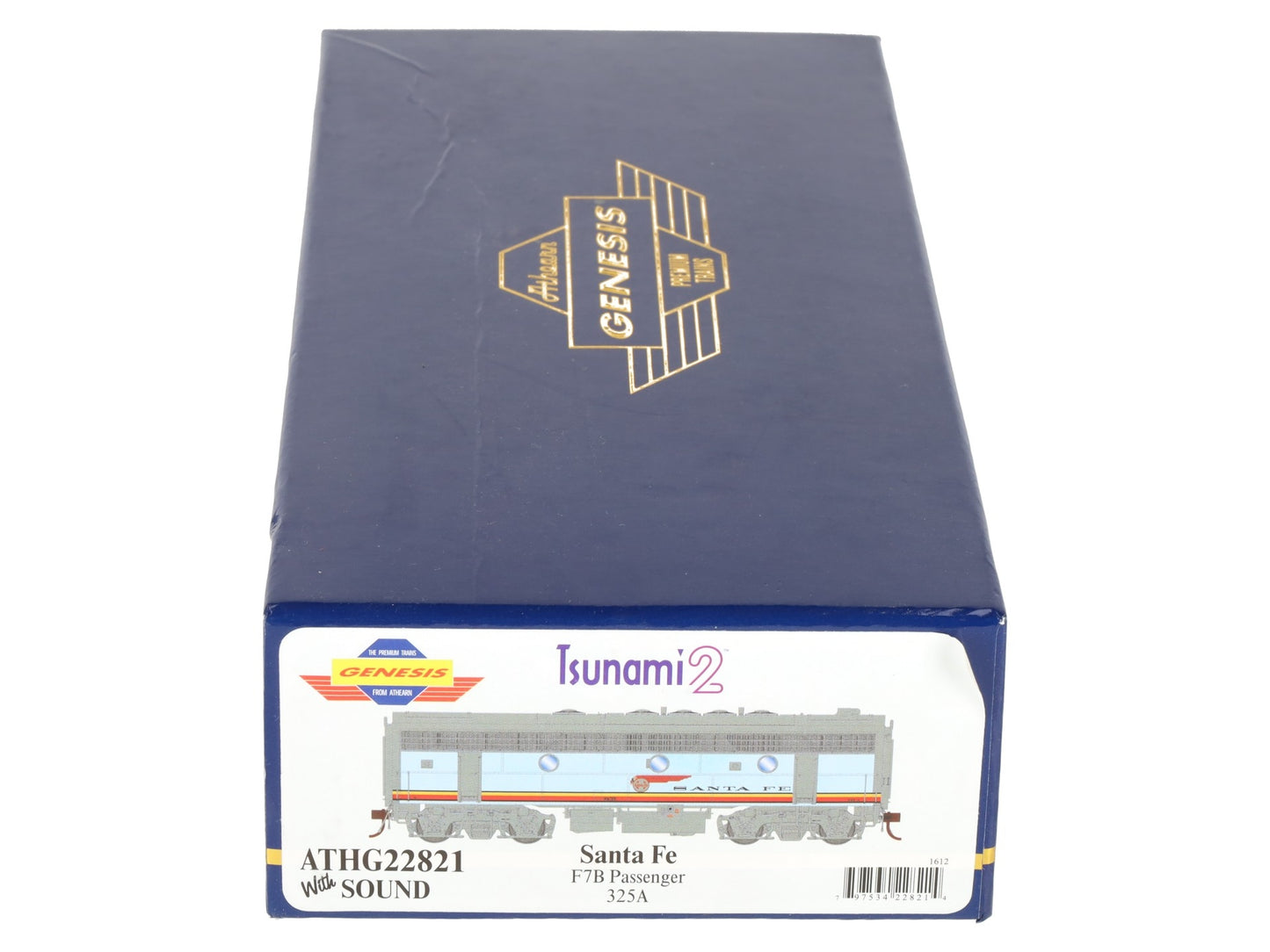 Athearn G22821 HO Santa Fe/Passenger F7B Diesel Locomotive w/DCC & Sound #325A EX/Box