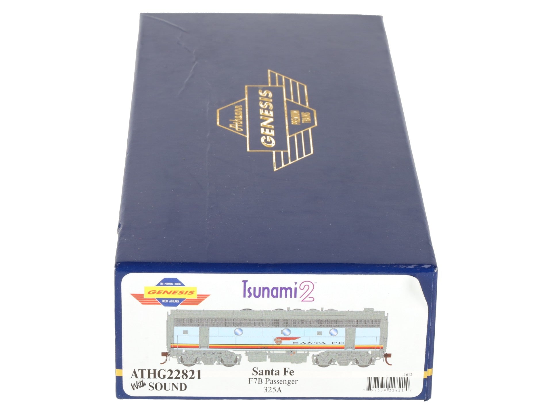 Athearn G22821 HO Santa Fe/Passenger F7B Diesel Locomotive w/DCC & Sound #325A EX/Box