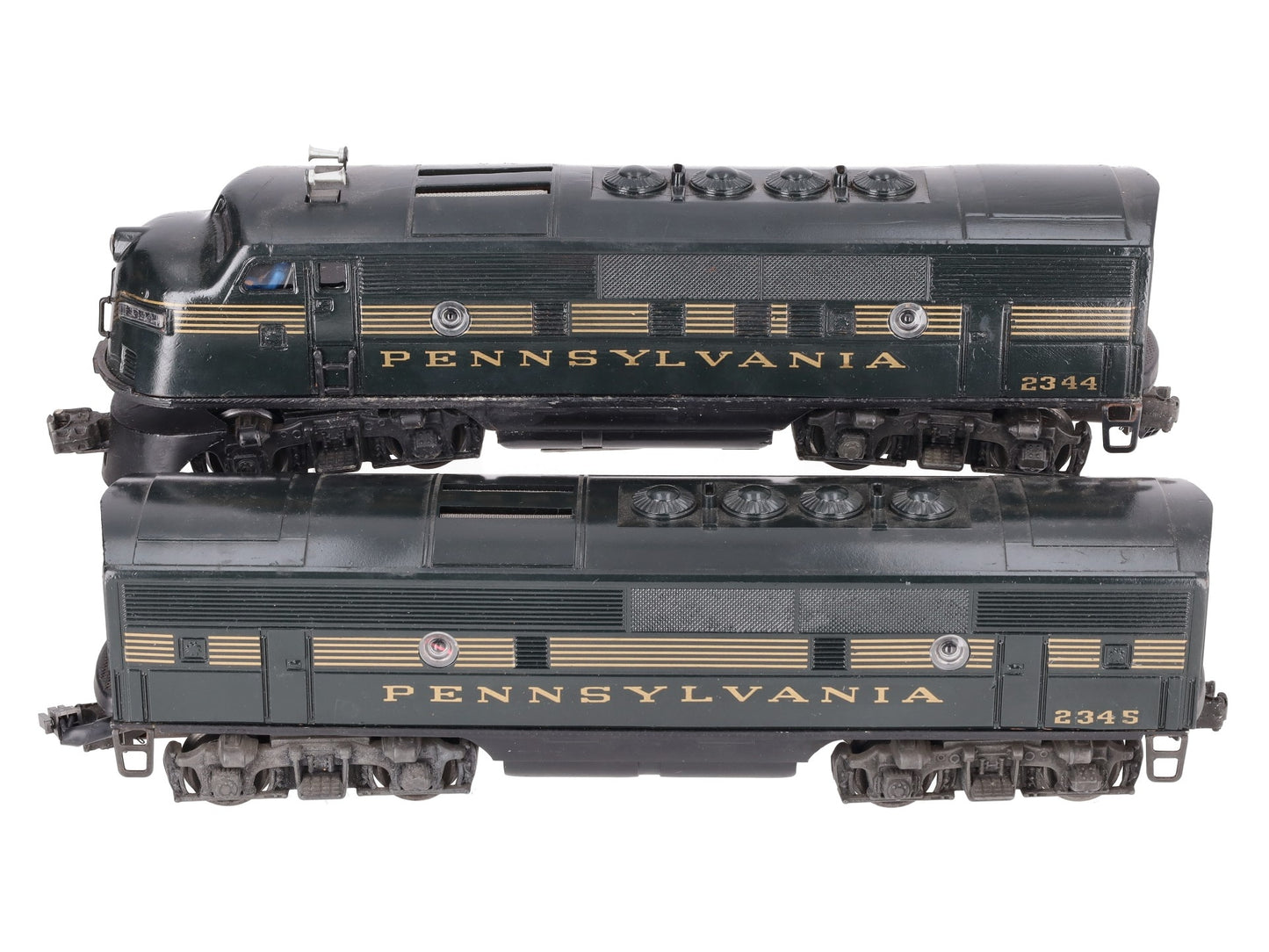 Lionel Vintage O PRR F-3 AB Diesel Locomotive Set #2344/2345 (Modified) - Custom