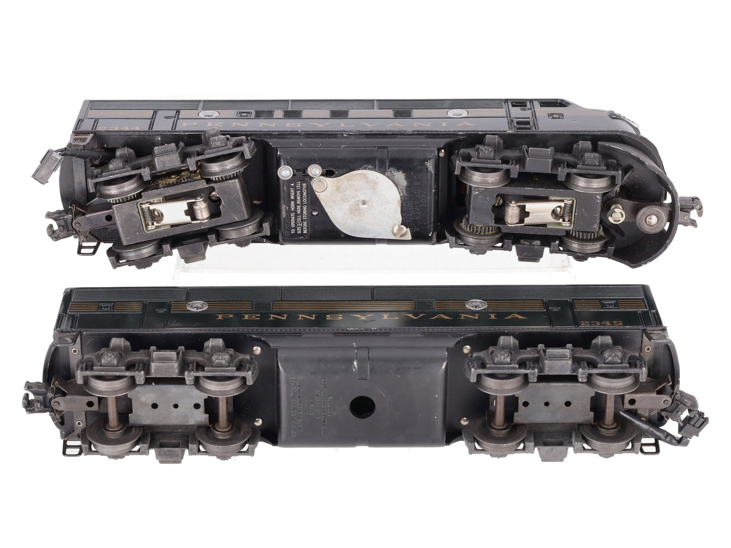 Lionel Vintage O PRR F-3 AB Diesel Locomotive Set #2344/2345 (Modified) - Custom