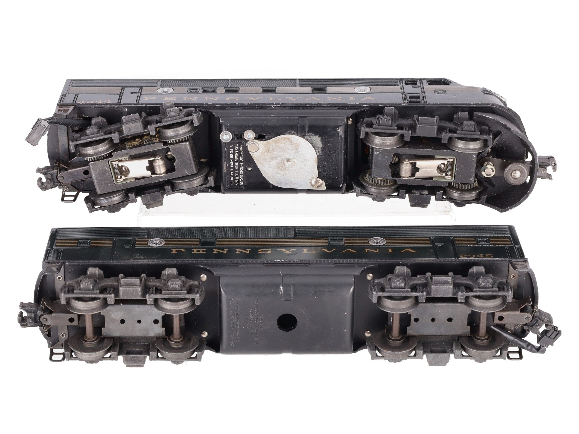 Lionel Vintage O PRR F-3 AB Diesel Locomotive Set #2344/2345 (Modified) - Custom