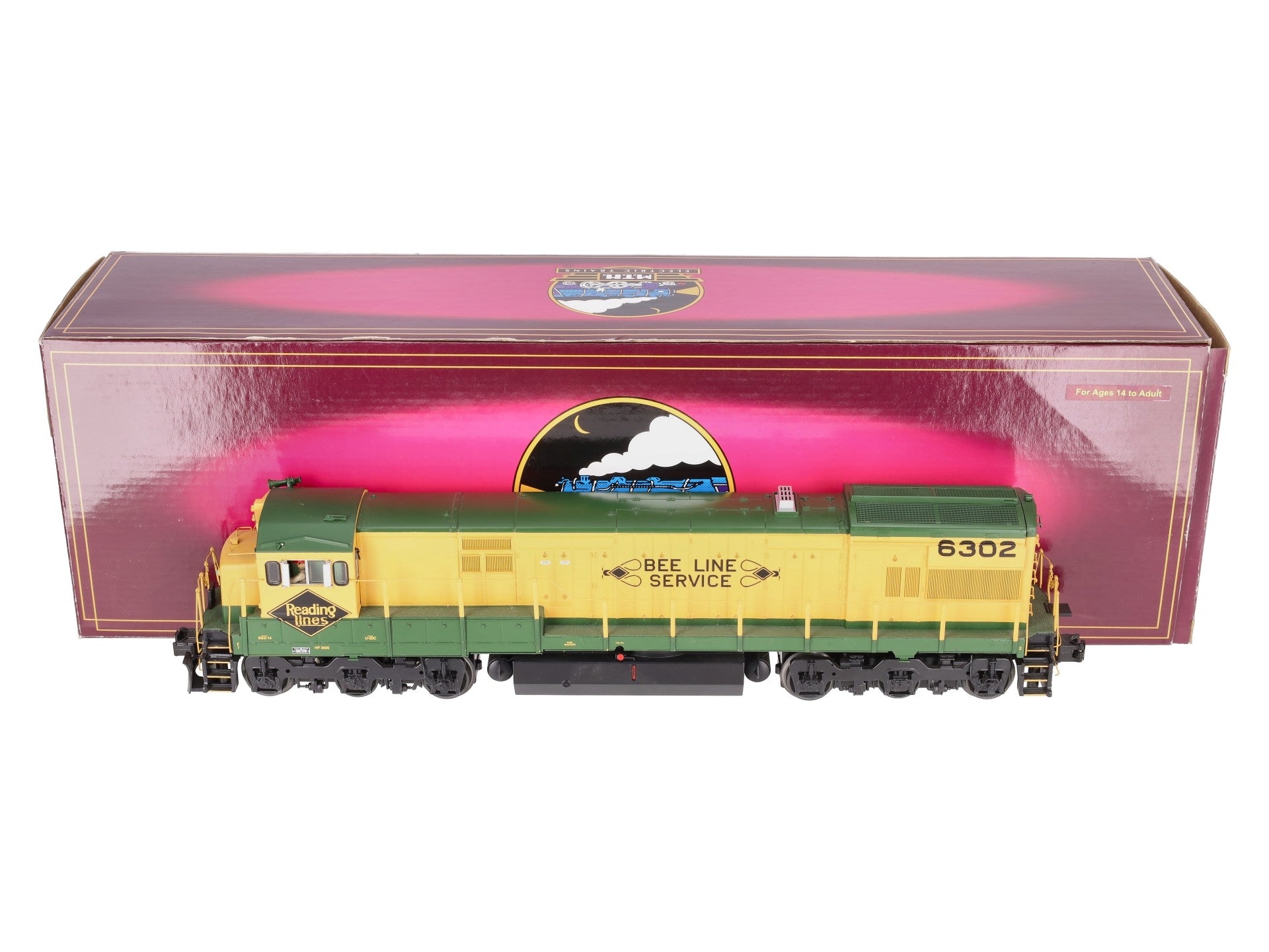 MTH 20-2780-1 Reading GE U30C Diesel Engine w/PS2 #6302 LN/Box