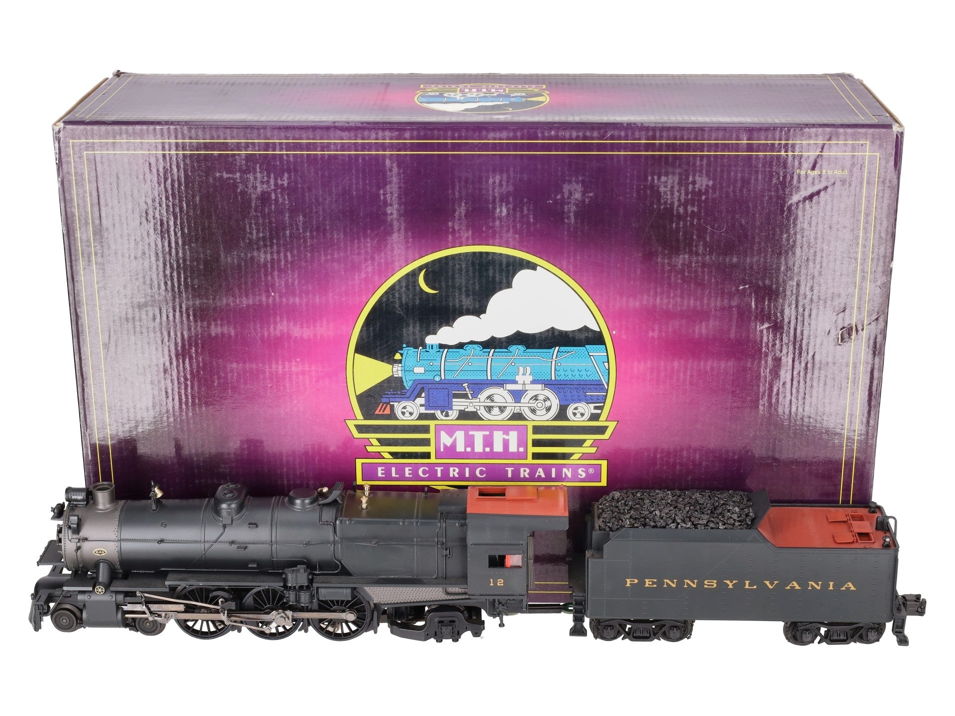 MTH 20-3295-1 O Gauge Pennsylvania RR 4-6-2 K4s Steam Locomotive #12 w/PS2 EX/Box