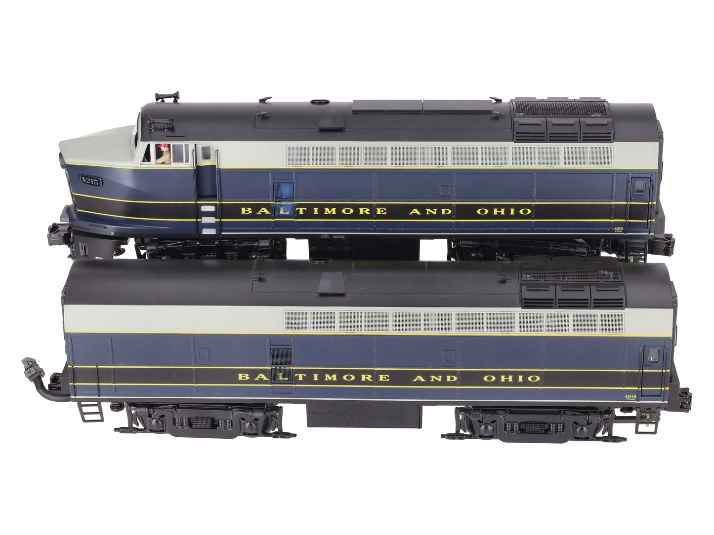 MTH 20-2728-1 B&O Sharknose AB Diesel Engine Set w/Proto-Sound 2.0 #4215/4214 EX/Box