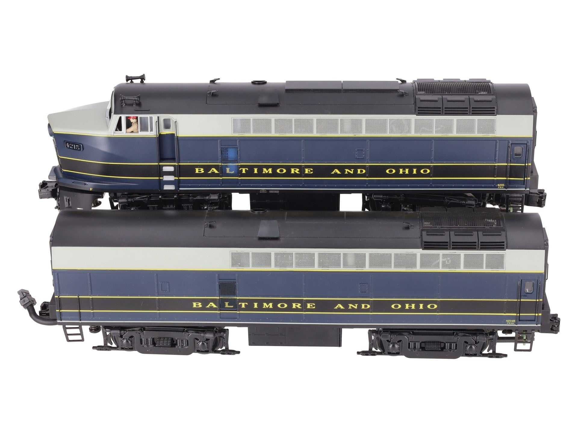 MTH 20-2728-1 B&O Sharknose AB Diesel Engine Set w/Proto-Sound 2.0 #4215/4214 EX/Box