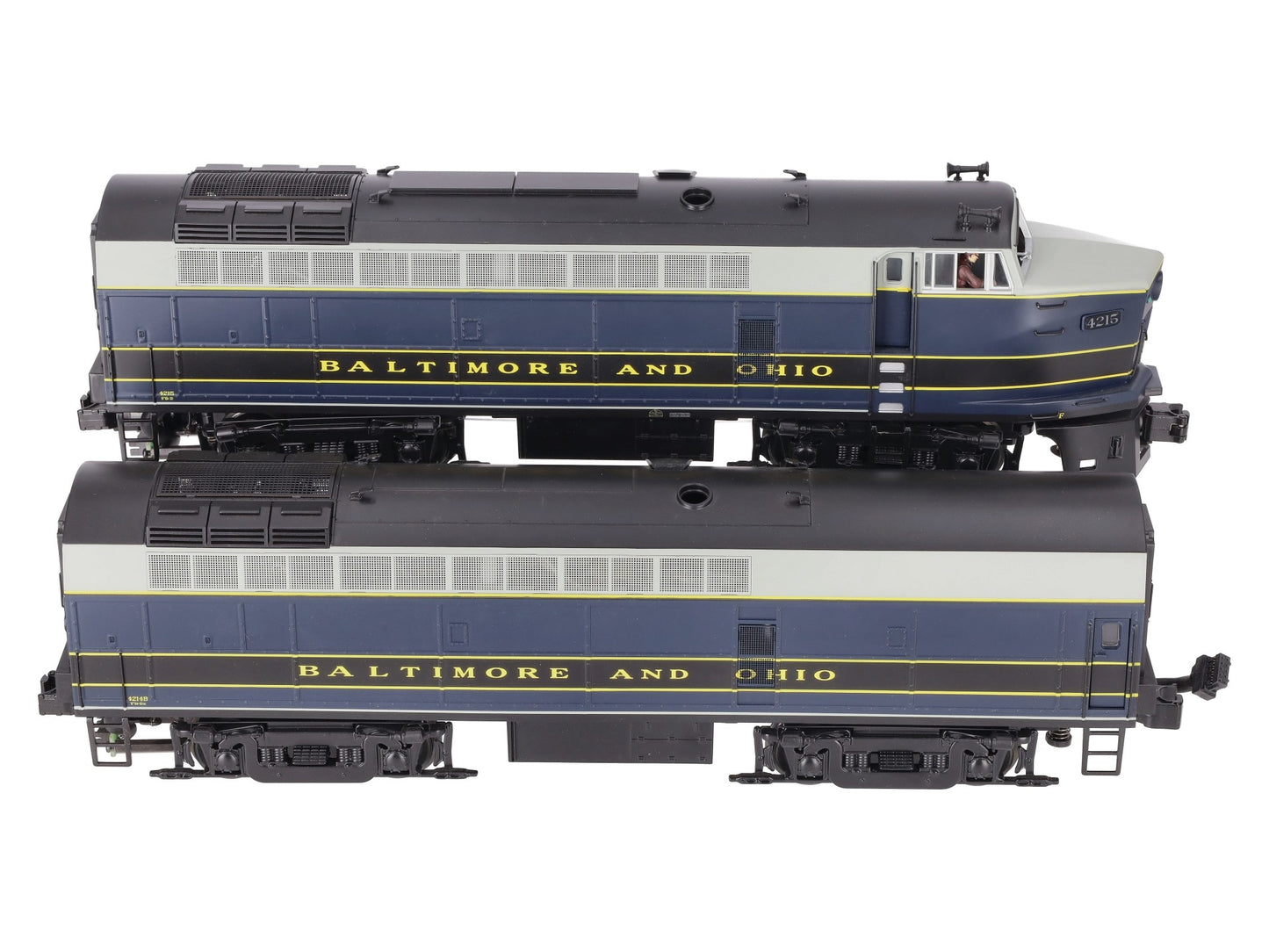 MTH 20-2728-1 B&O Sharknose AB Diesel Engine Set w/Proto-Sound 2.0 #4215/4214 EX/Box