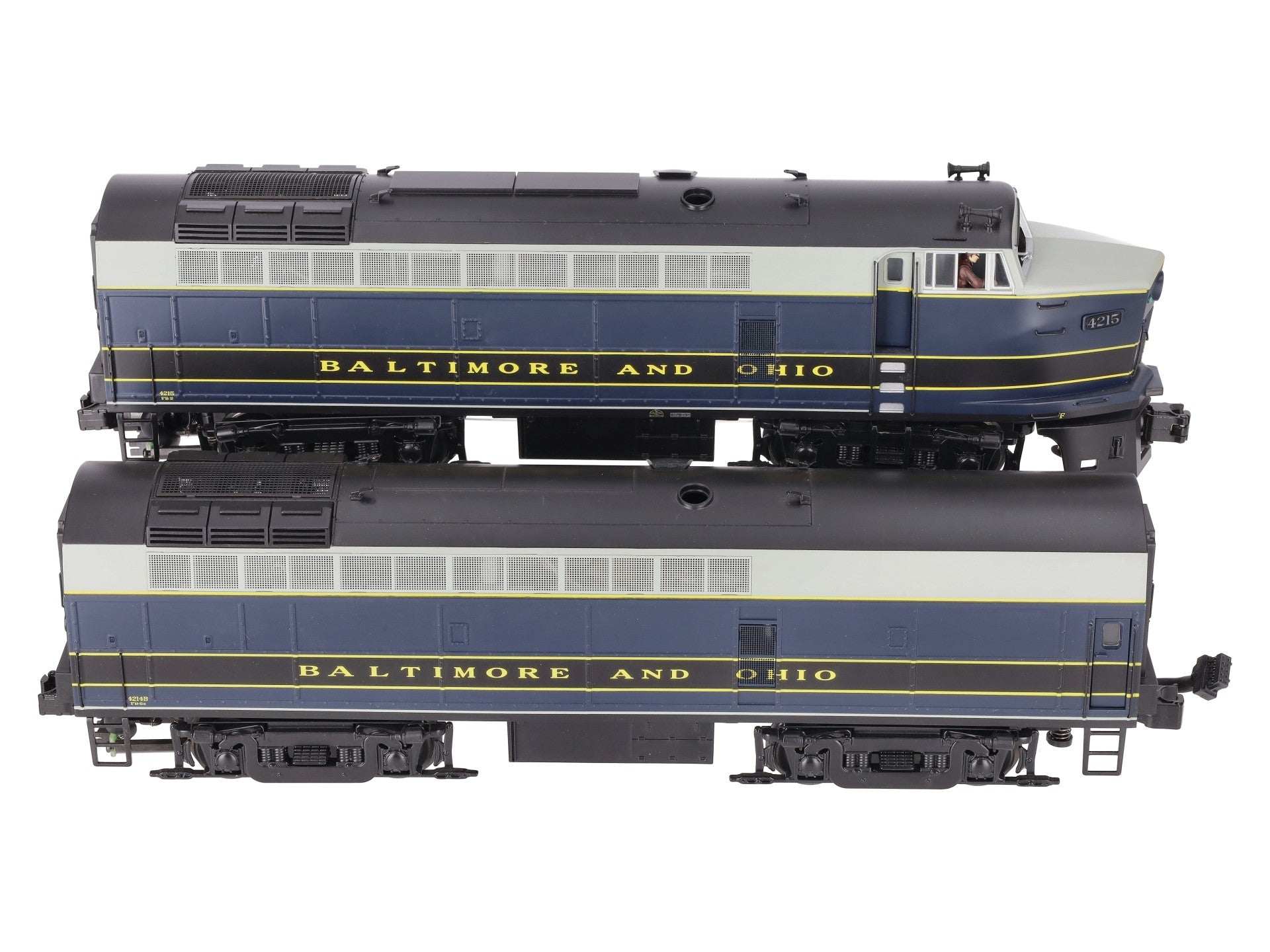 MTH 20-2728-1 B&O Sharknose AB Diesel Engine Set w/Proto-Sound 2.0 #4215/4214 EX/Box