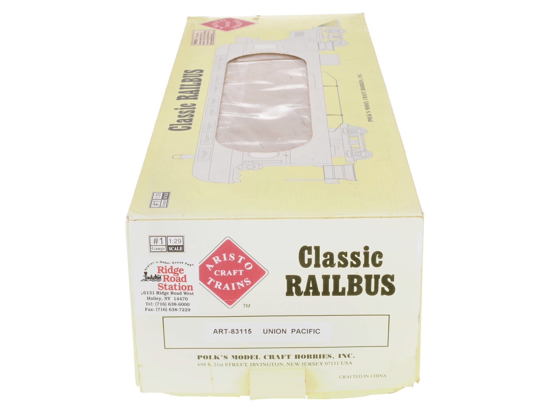 Aristo-Craft 83115 G Scale union Pacific Powered Classic Railbus #205 VG/Box