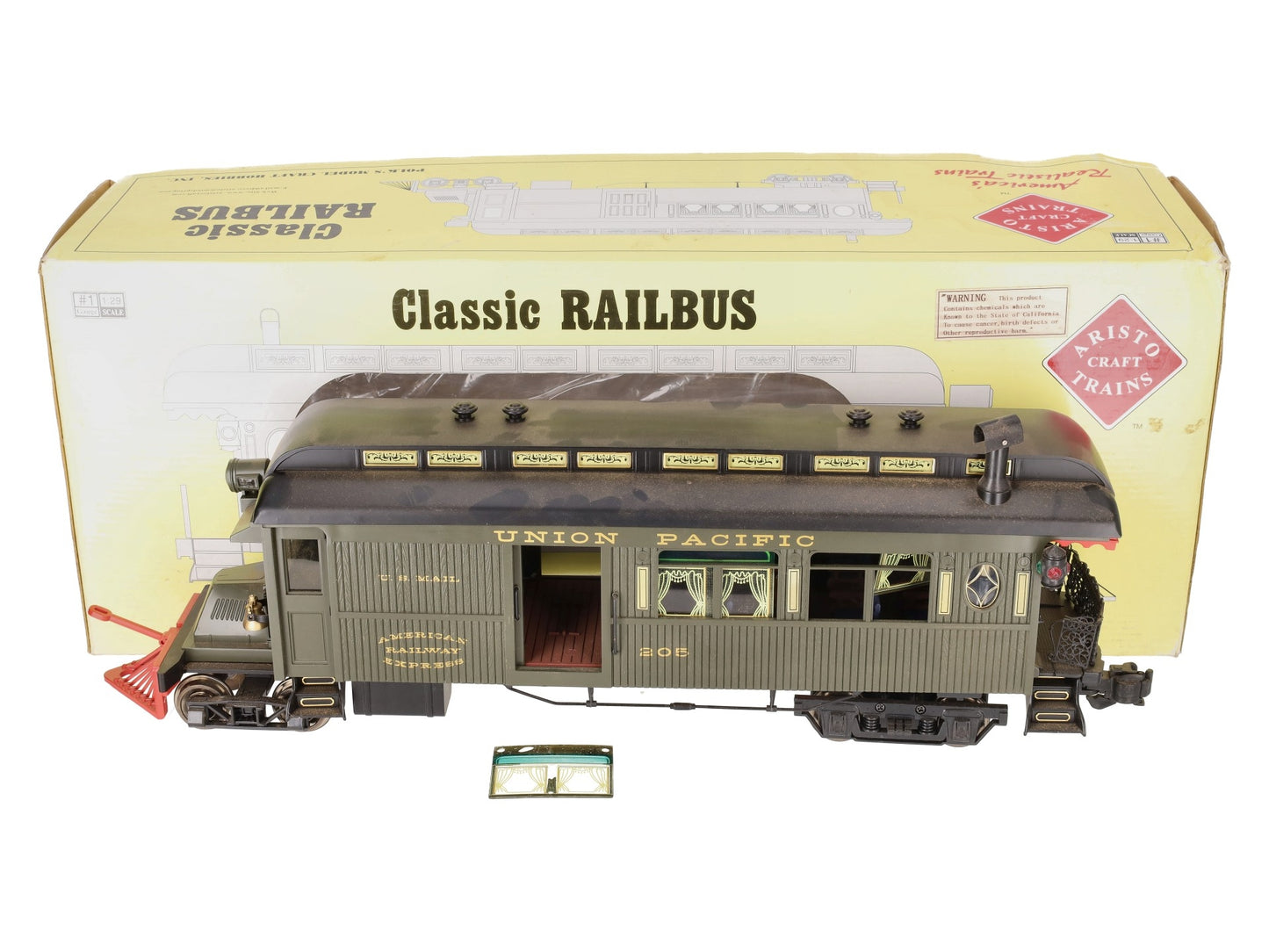 Aristo-Craft 83115 G Scale union Pacific Powered Classic Railbus #205 VG/Box