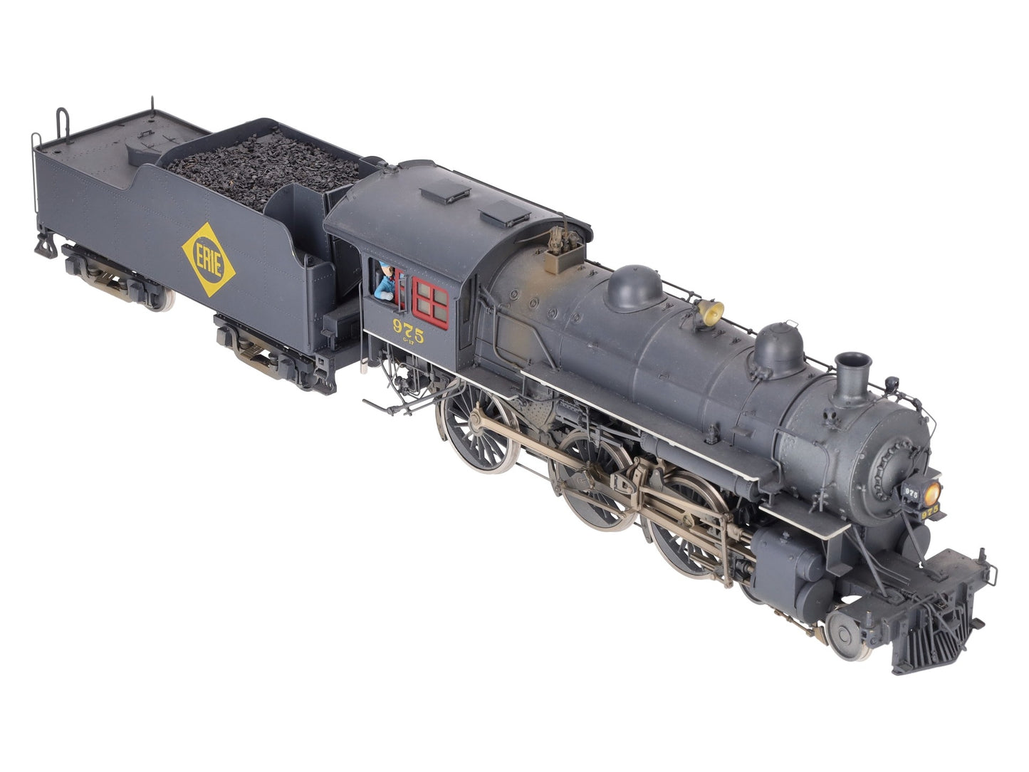 Precision Scale Co. O Brass Erie 4-6-0 Steam Loco & Tender #975 (2-Rail) - CP/Box