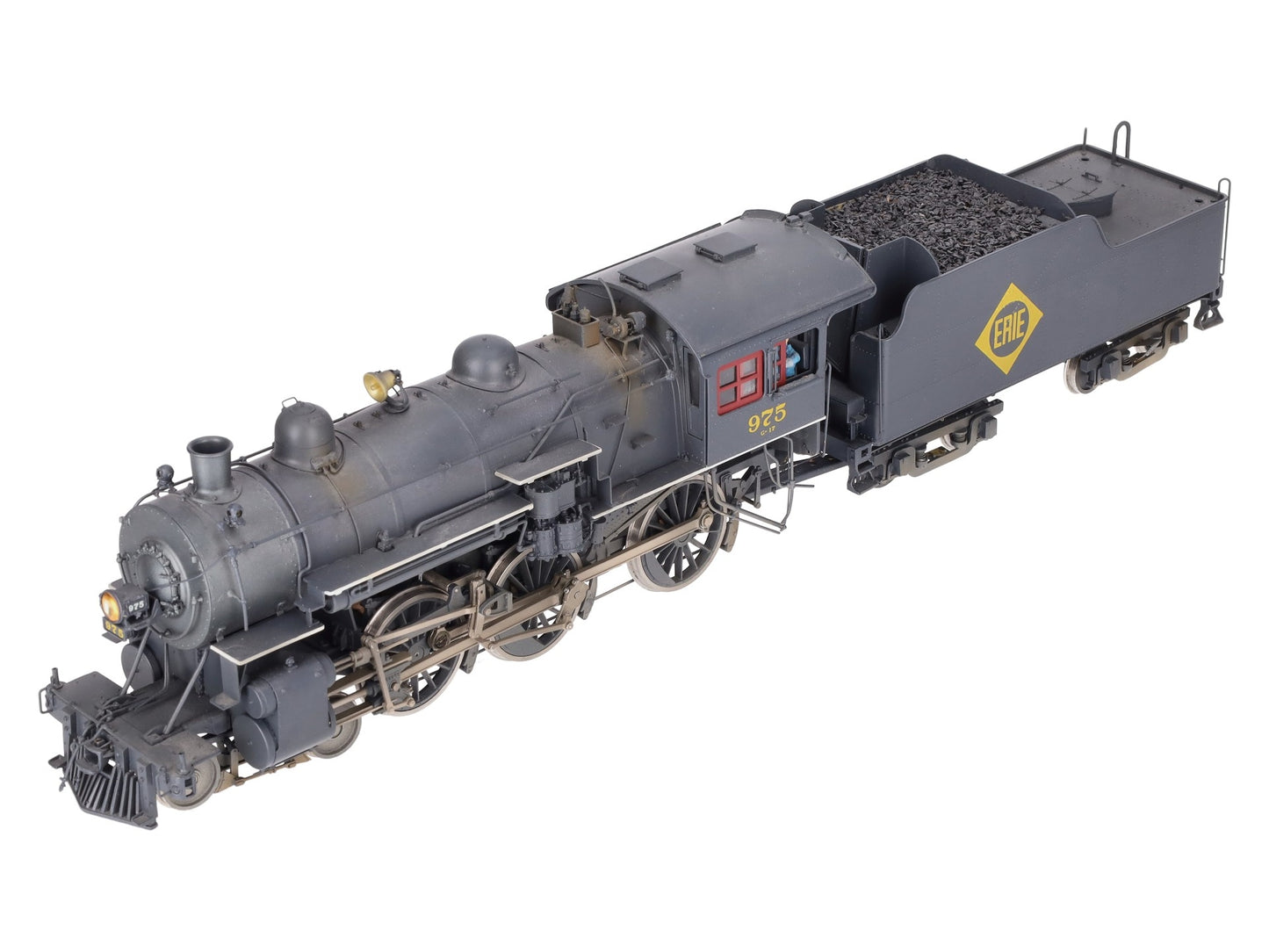 Precision Scale Co. O Brass Erie 4-6-0 Steam Loco & Tender #975 (2-Rail) - CP/Box